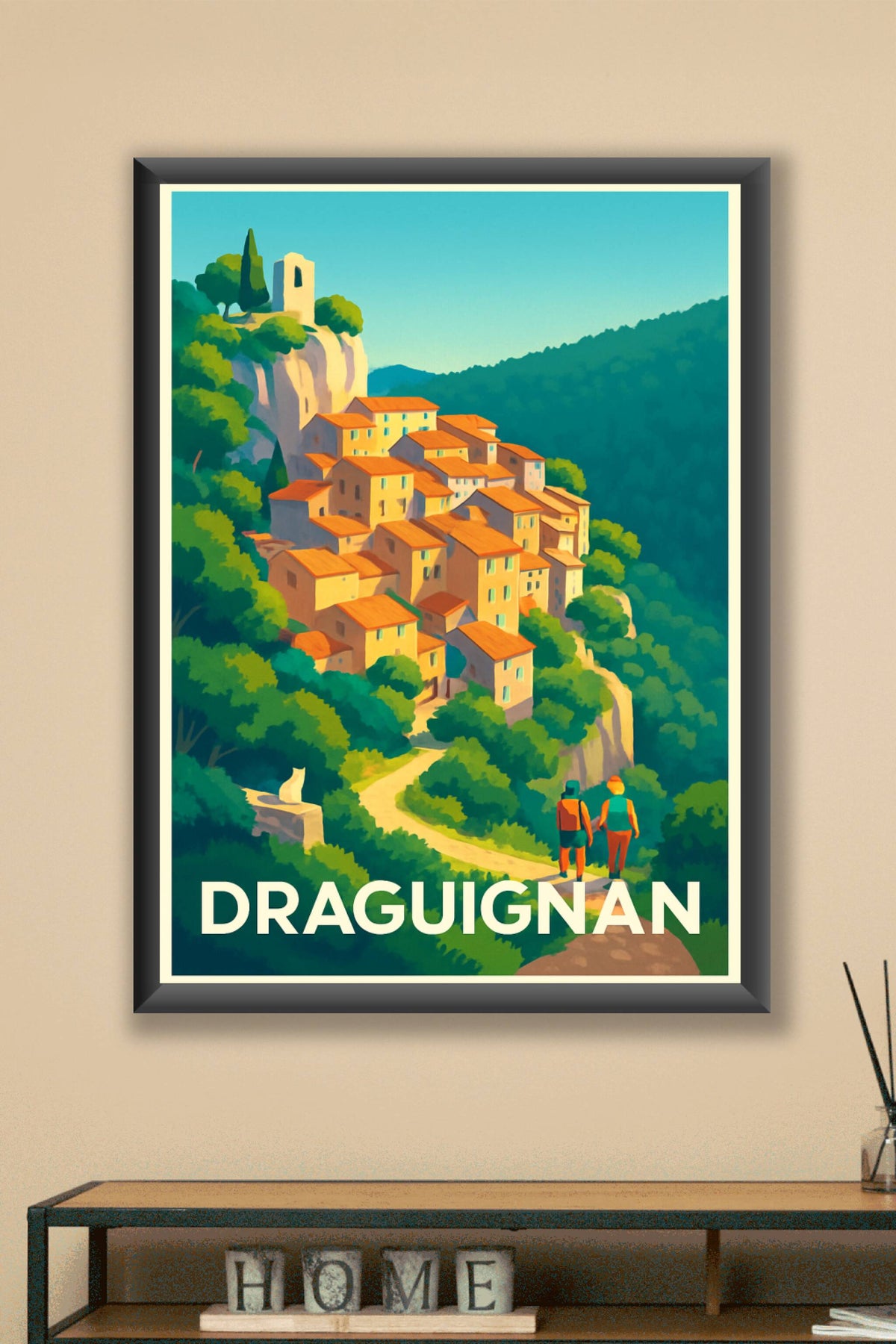 Affiche Draguignan — La beauté pittoresque au cœur de la Provence · poster d'art de Draguignan