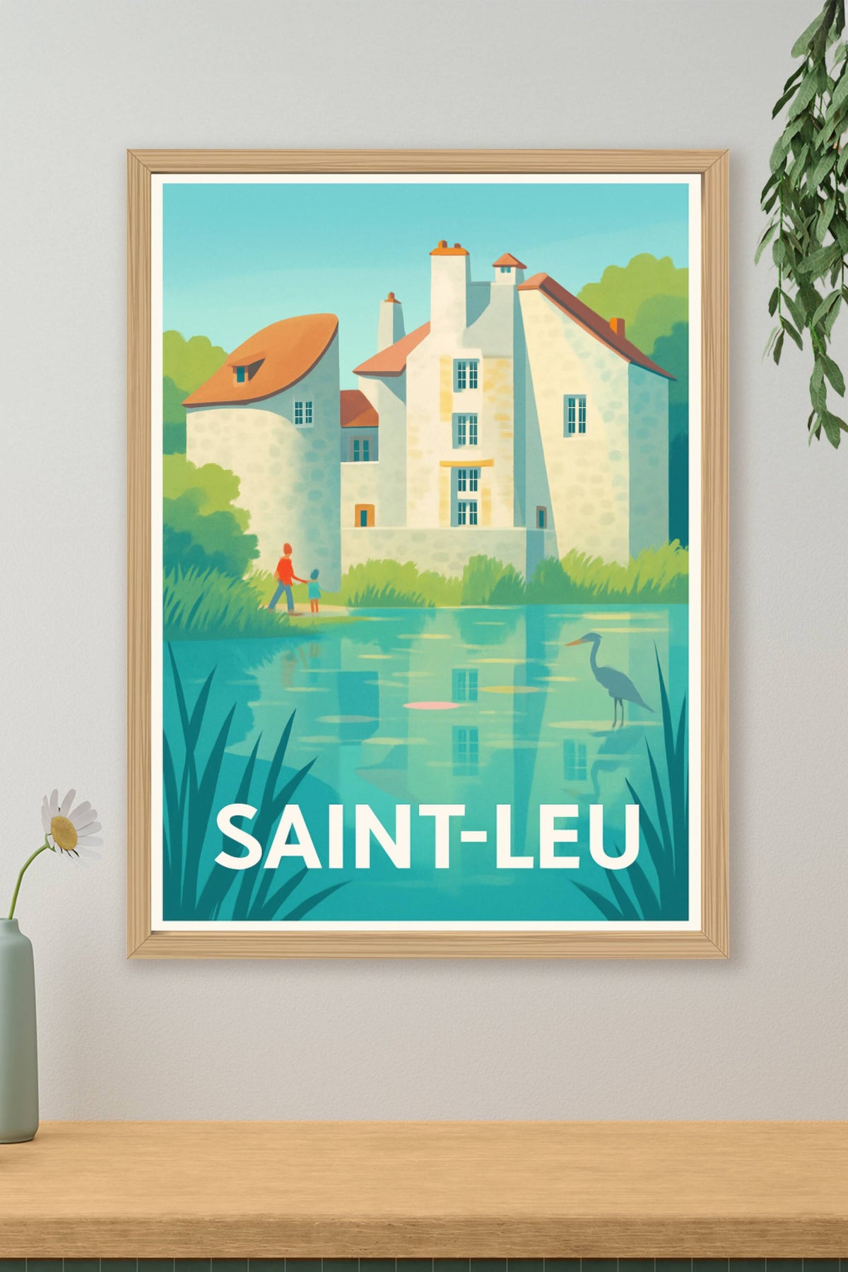 Affiche Saint-Leu — Charme paisible au bord de l'eau · poster d'art de Saint-Leu