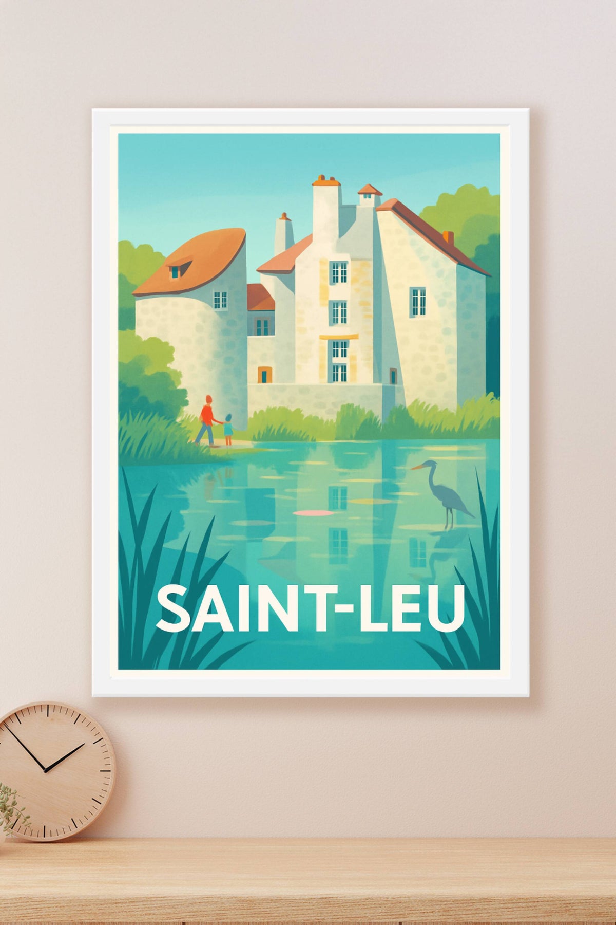 Affiche Saint-Leu — Charme paisible au bord de l'eau · poster d'art de Saint-Leu