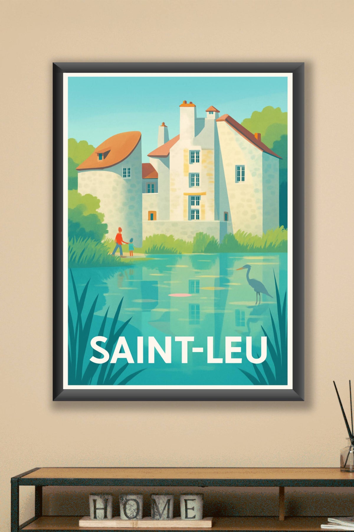 Affiche Saint-Leu — Charme paisible au bord de l'eau · poster d'art de Saint-Leu