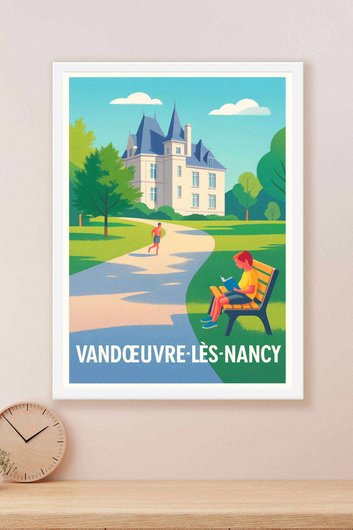 Affiche Vandœuvre-lès-Nancy — Sérénité et nature au cœur de la ville · poster d'art de Vandœuvre-lès-Nancy