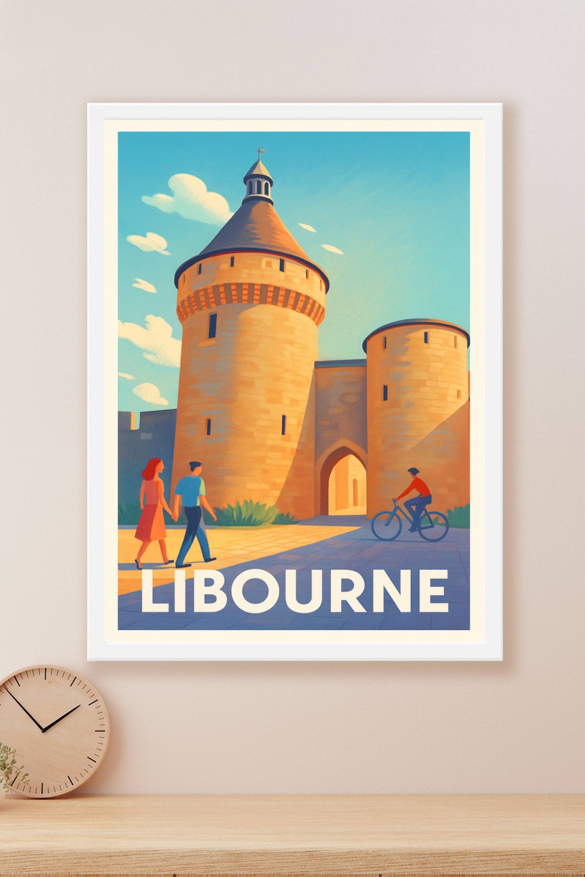 Affiche Libourne — Une porte historique au cœur de la ville · poster d'art de Libourne
