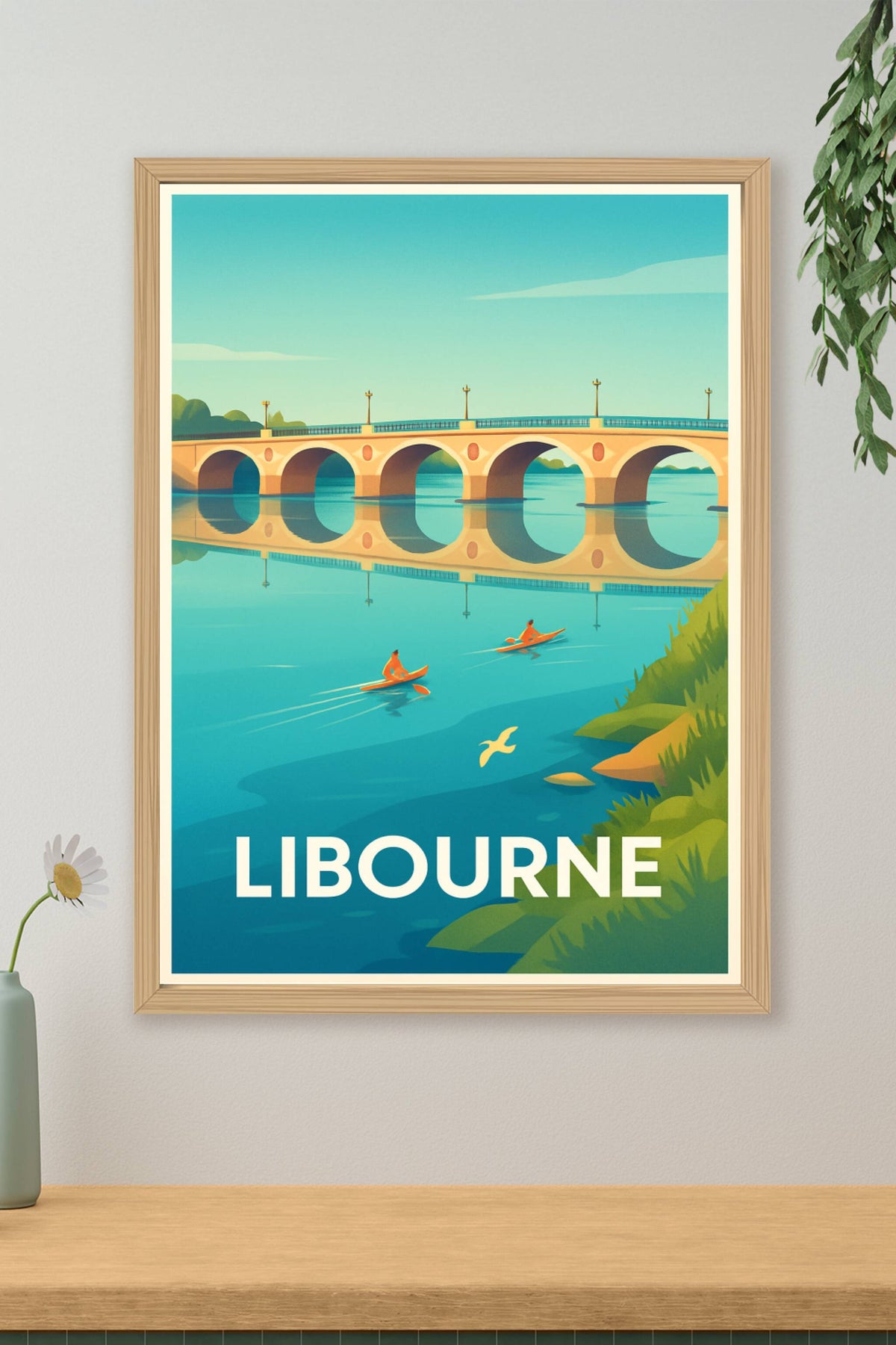 Affiche Libourne — La Dolce Vita au fil de l'eau · poster d'art de Libourne