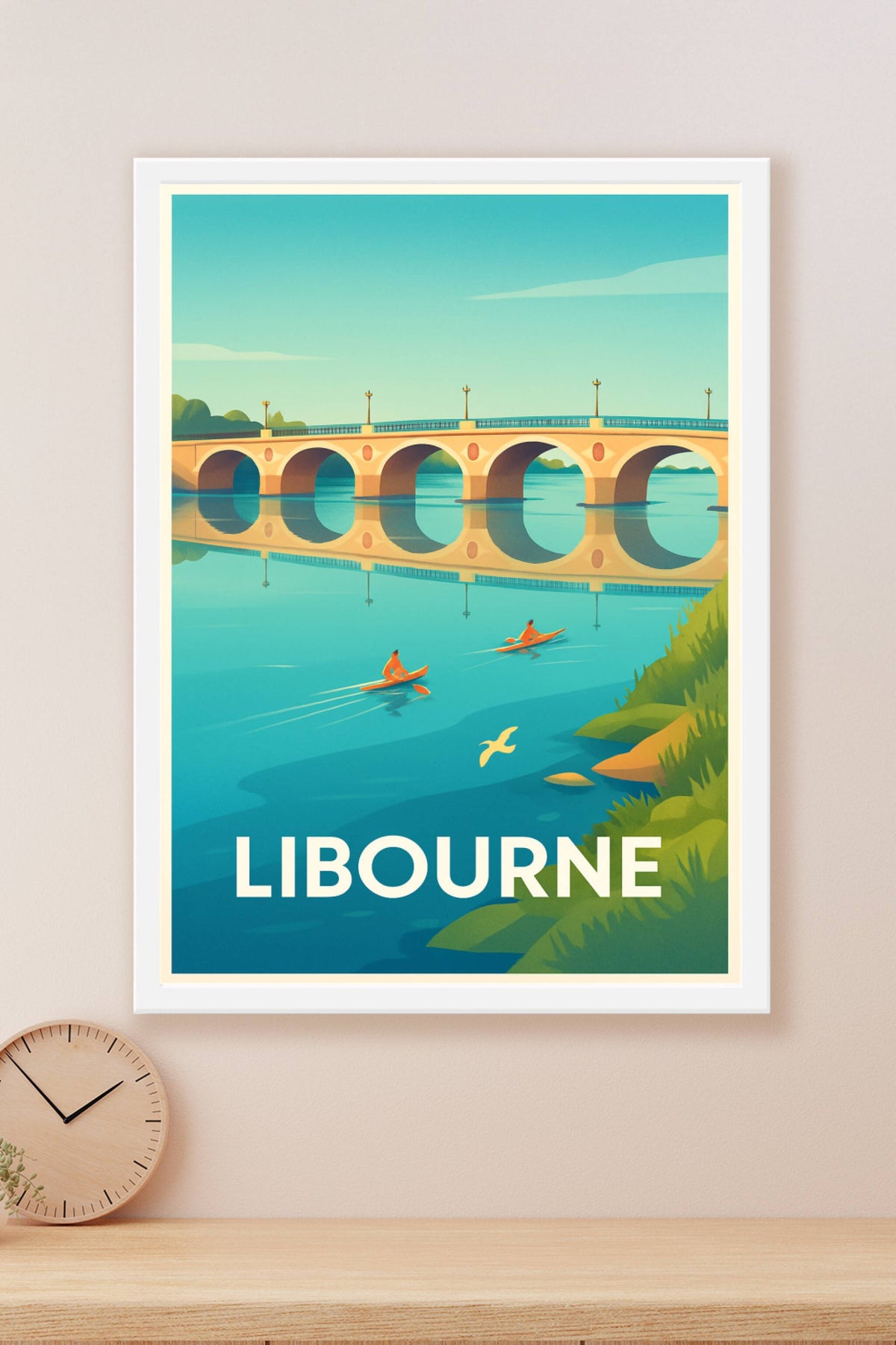 Affiche Libourne — La Dolce Vita au fil de l'eau · poster d'art de Libourne