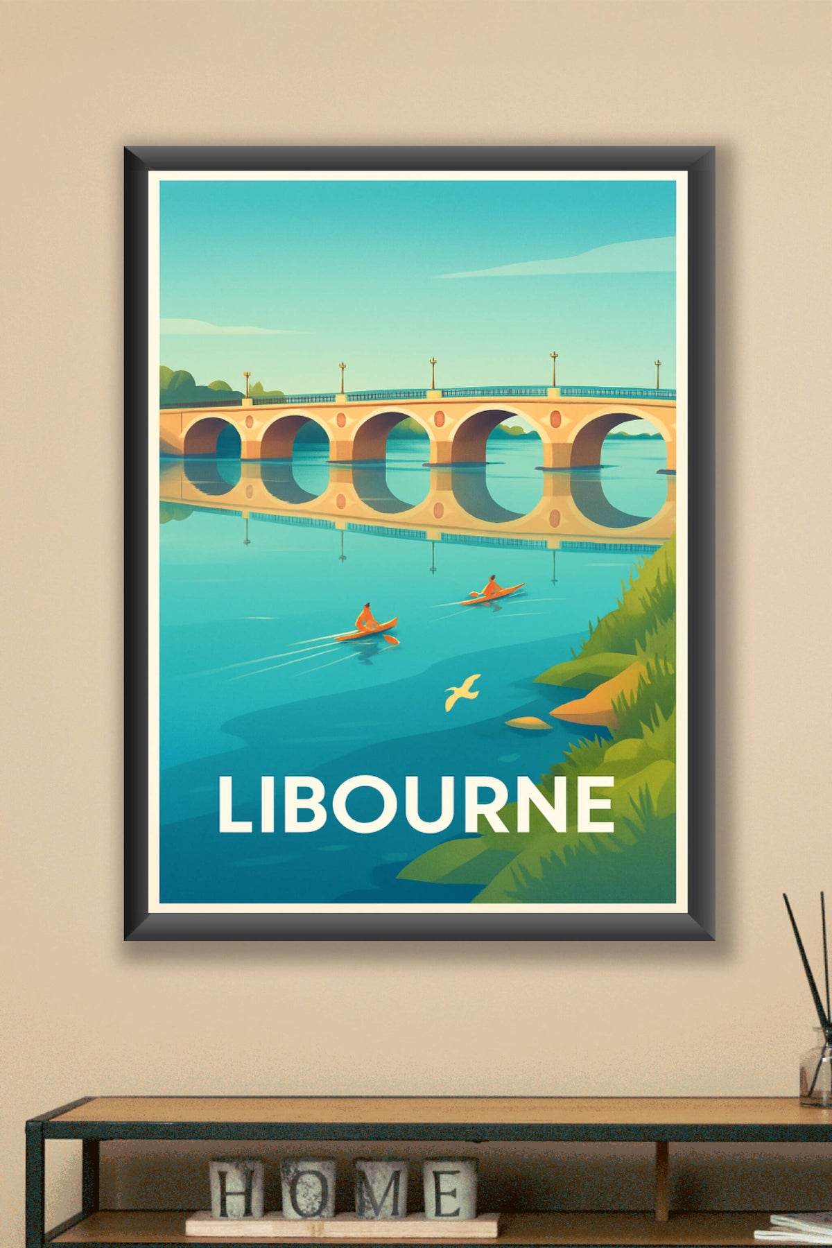 Affiche Libourne — La Dolce Vita au fil de l'eau · poster d'art de Libourne