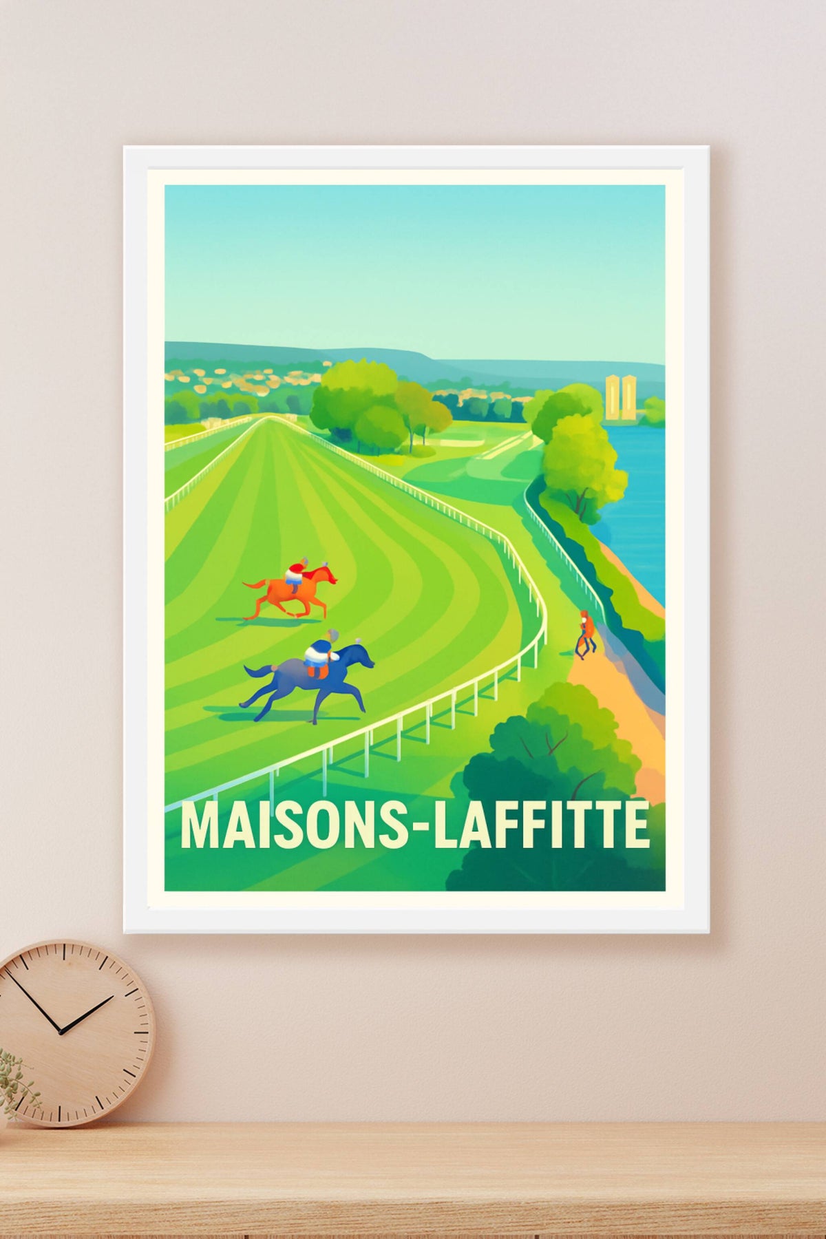 Affiche Maisons-Laffitte — L'élégance des courses hippiques · poster d'art de Maisons-Laffitte