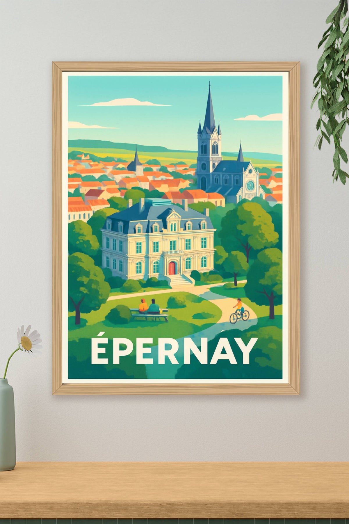 Affiche Épernay — Élégance et charme champenois · poster d'art de Épernay
