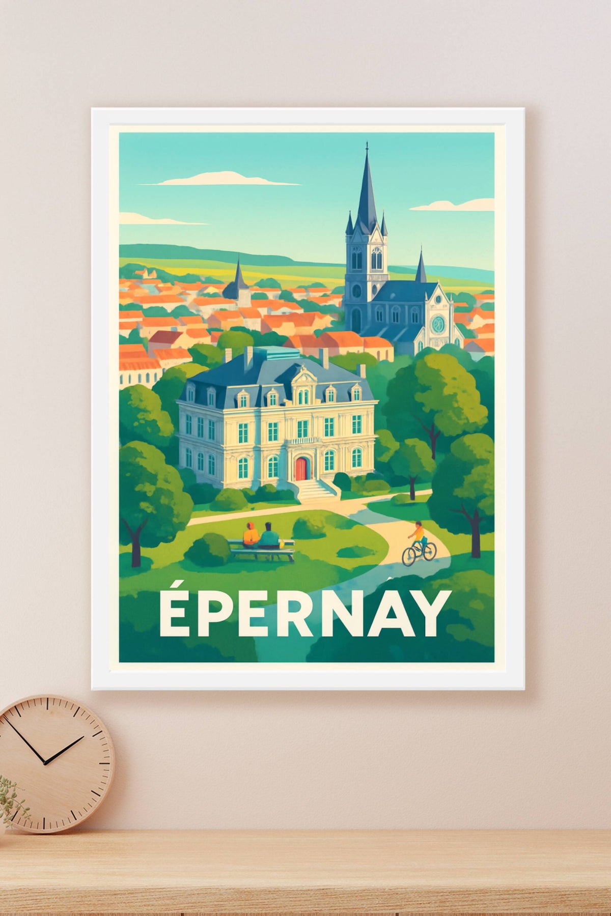 Affiche Épernay — Élégance et charme champenois · poster d'art de Épernay