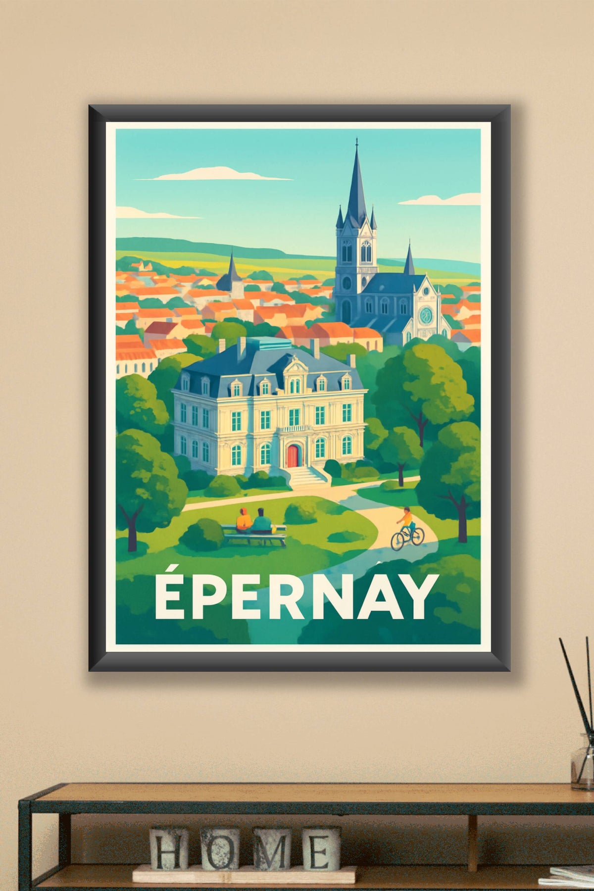 Affiche Épernay — Élégance et charme champenois · poster d'art de Épernay