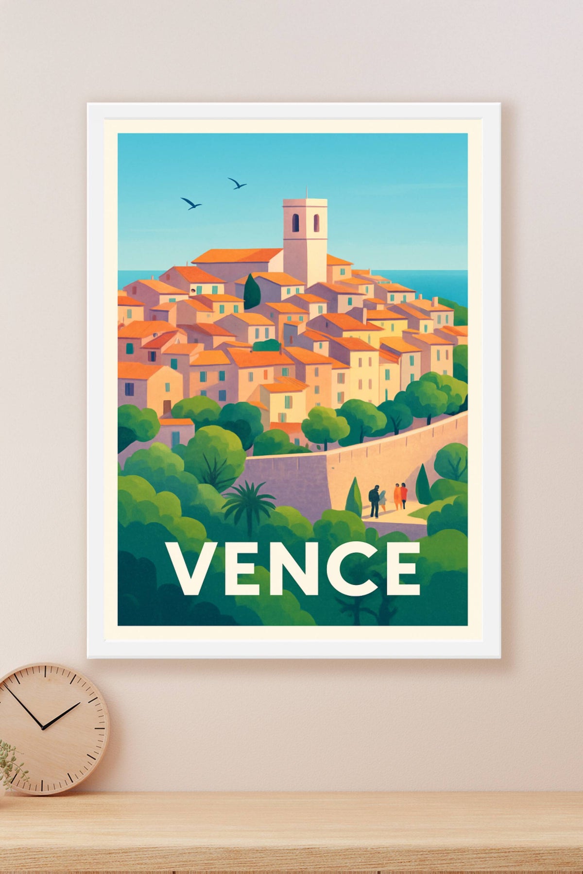 Affiche Vence — Charme méditerranéen au cœur du village · poster d'art de Vence