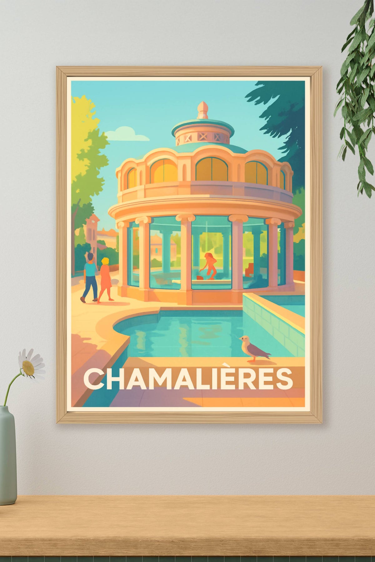 Affiche Chamalières — L'élégance architecturale au cœur de la ville · poster d'art de Chamalières