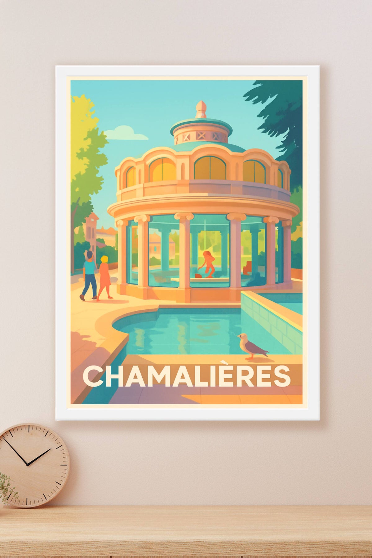 Affiche Chamalières — L'élégance architecturale au cœur de la ville · poster d'art de Chamalières