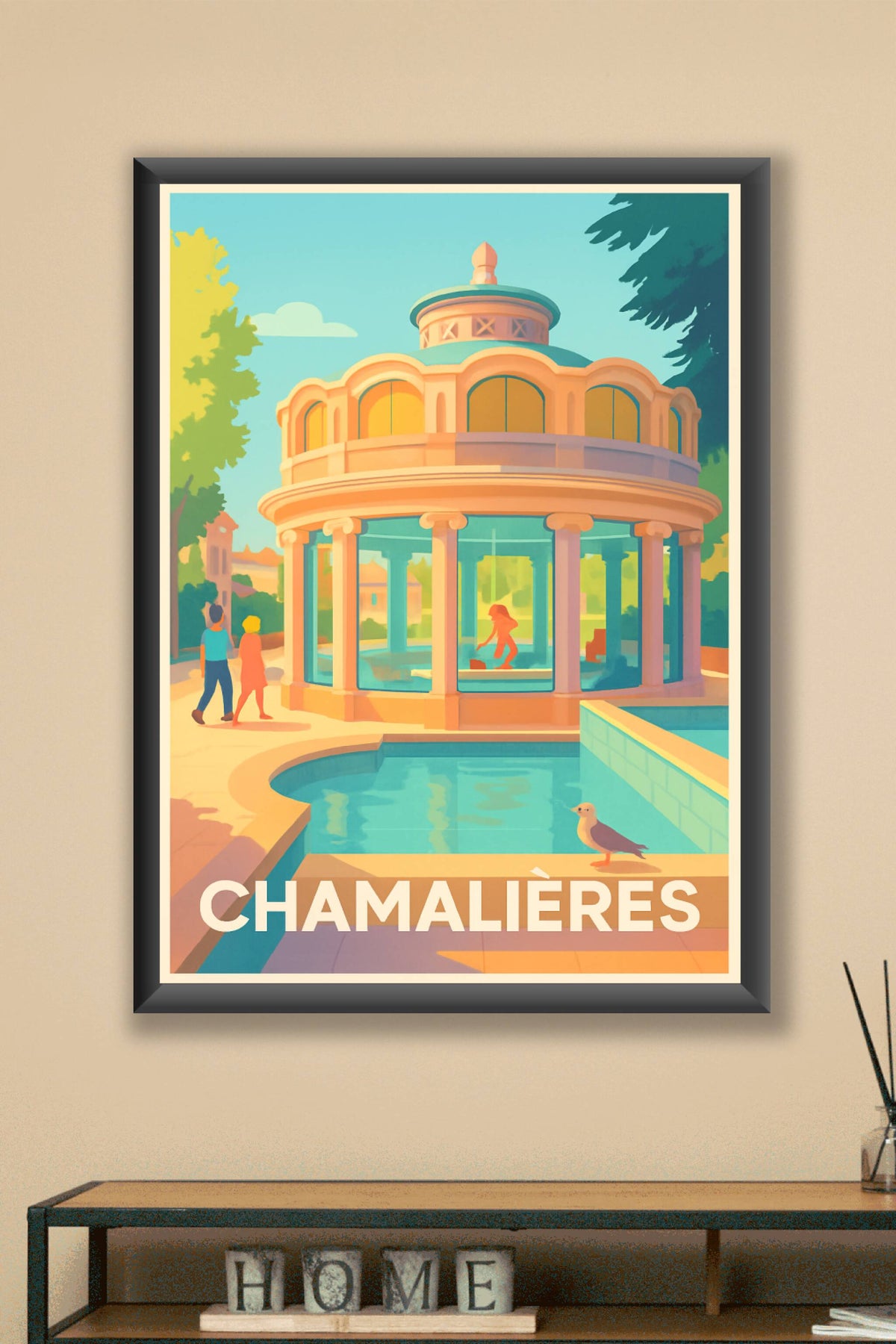 Affiche Chamalières — L'élégance architecturale au cœur de la ville · poster d'art de Chamalières