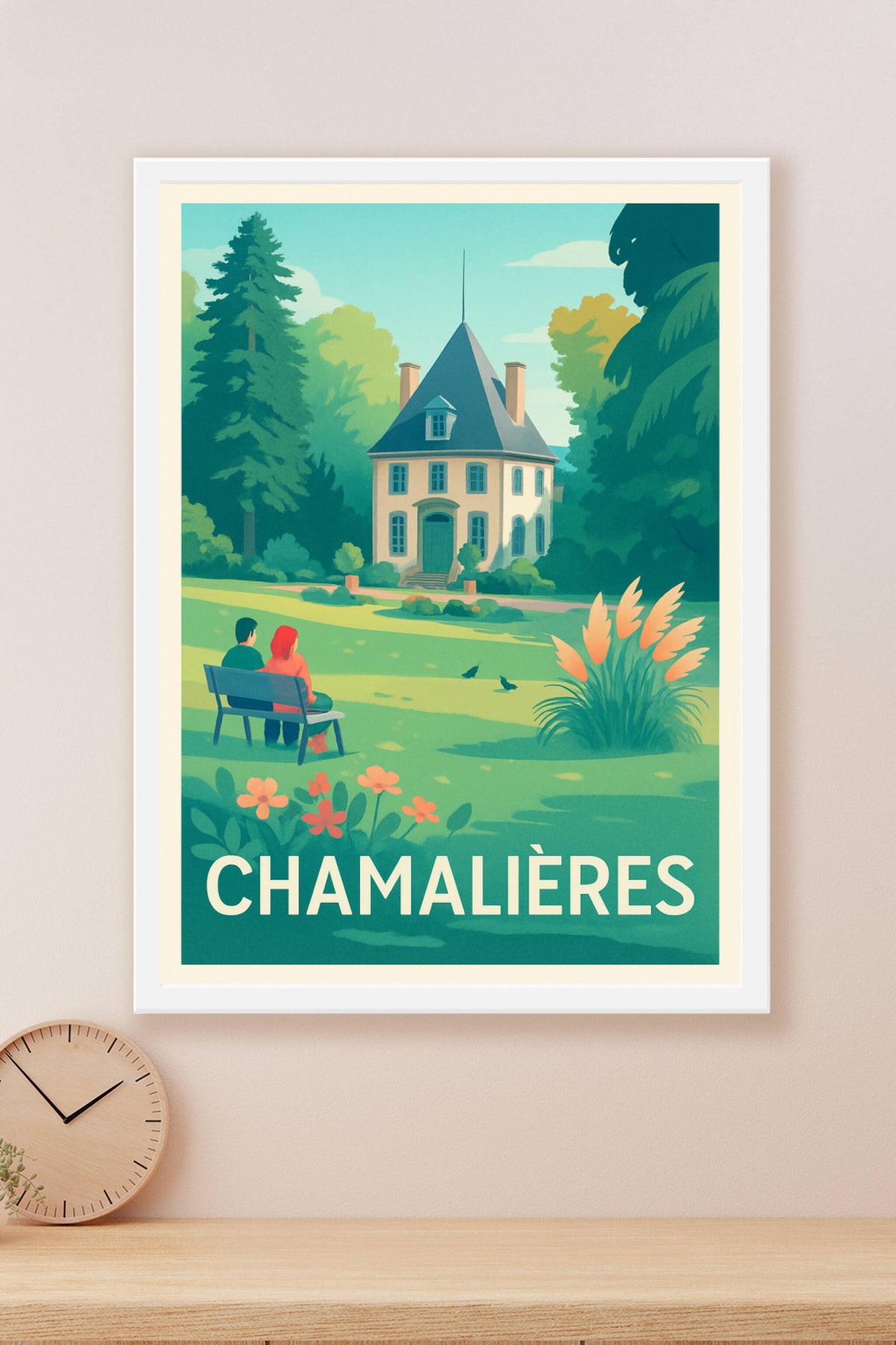 Affiche Chamalières — L'élégance paisible au cœur de la nature · poster d'art de Chamalières