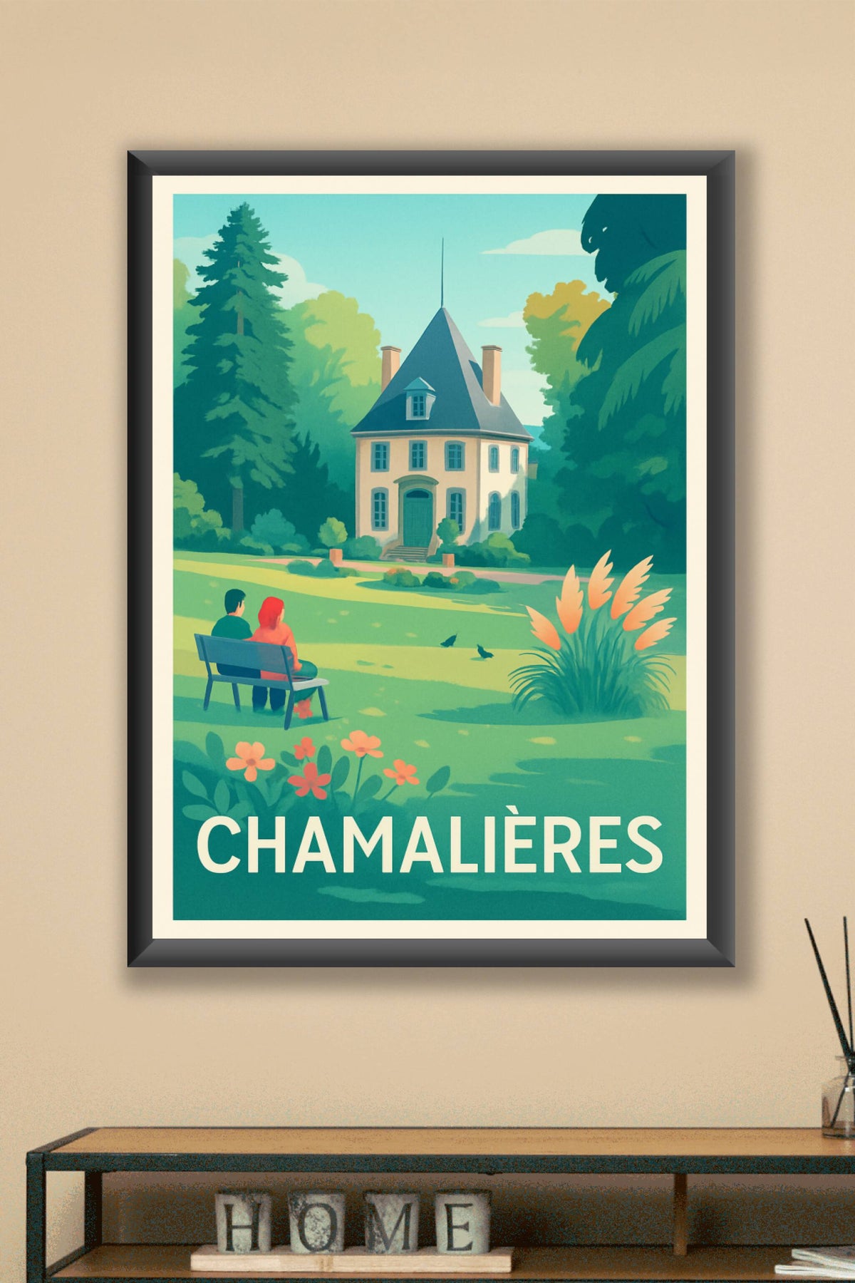 Affiche Chamalières — L'élégance paisible au cœur de la nature · poster d'art de Chamalières