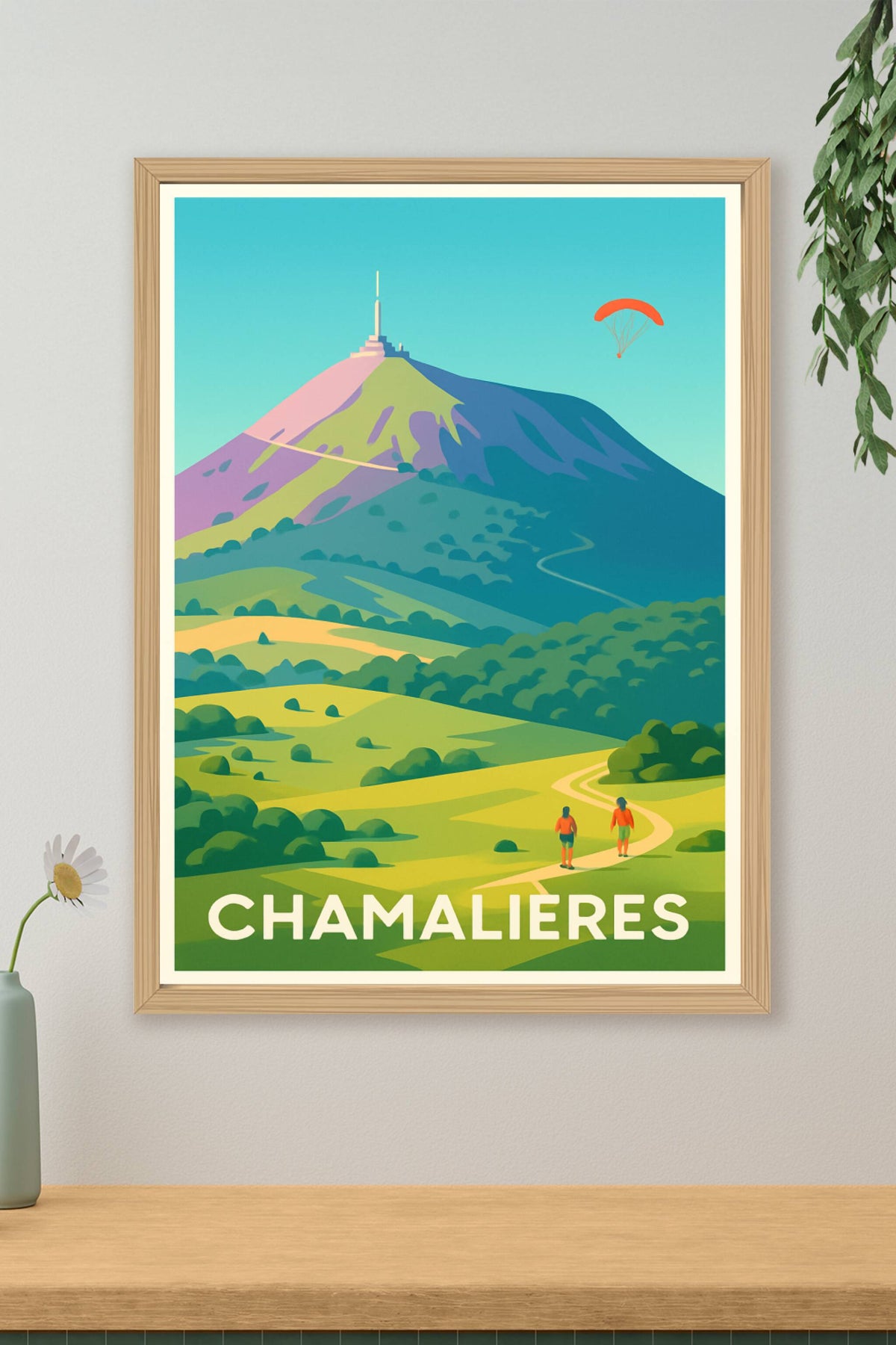 Affiche Chamalières — Évasion et nature au sommet · poster d'art de Chamalières