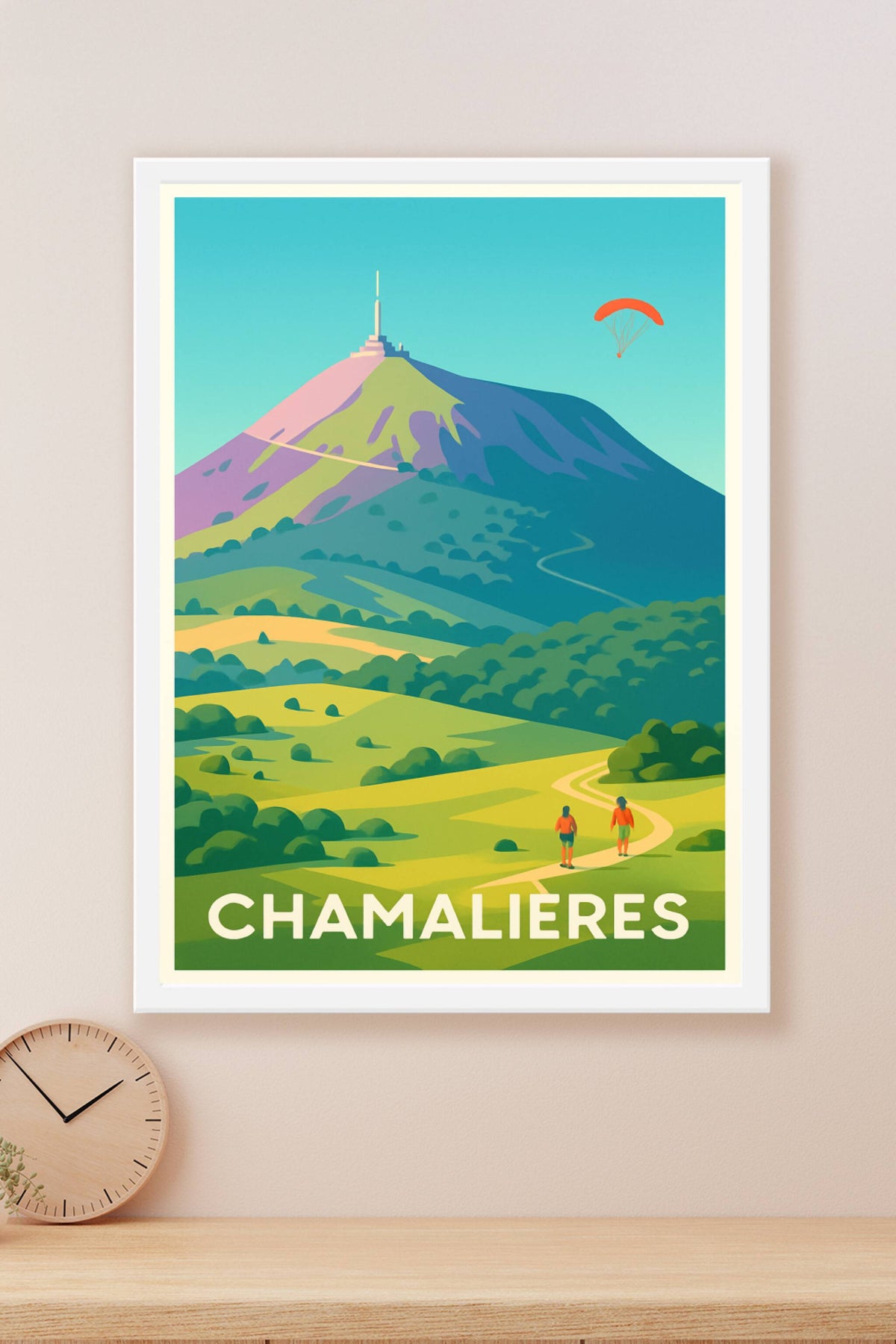 Affiche Chamalières — Évasion et nature au sommet · poster d'art de Chamalières