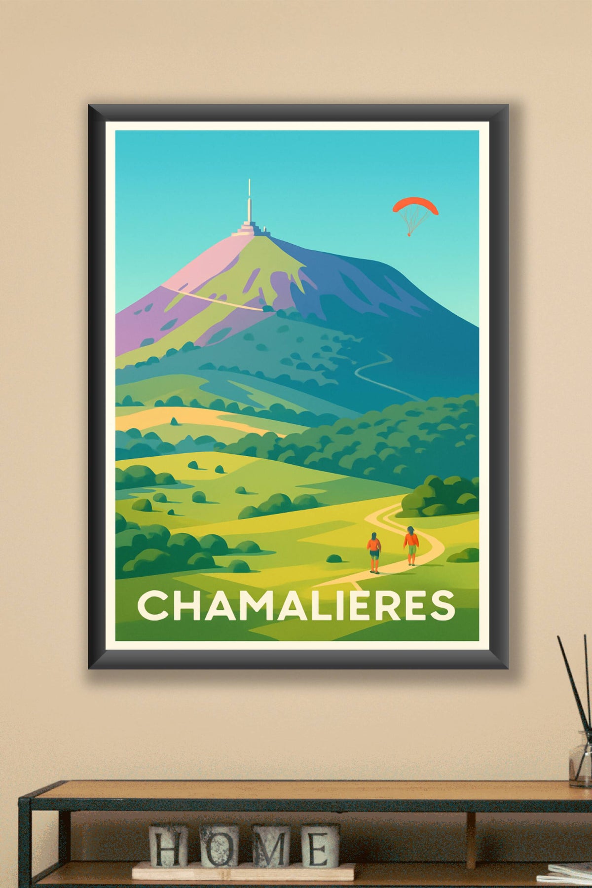 Affiche Chamalières — Évasion et nature au sommet · poster d'art de Chamalières