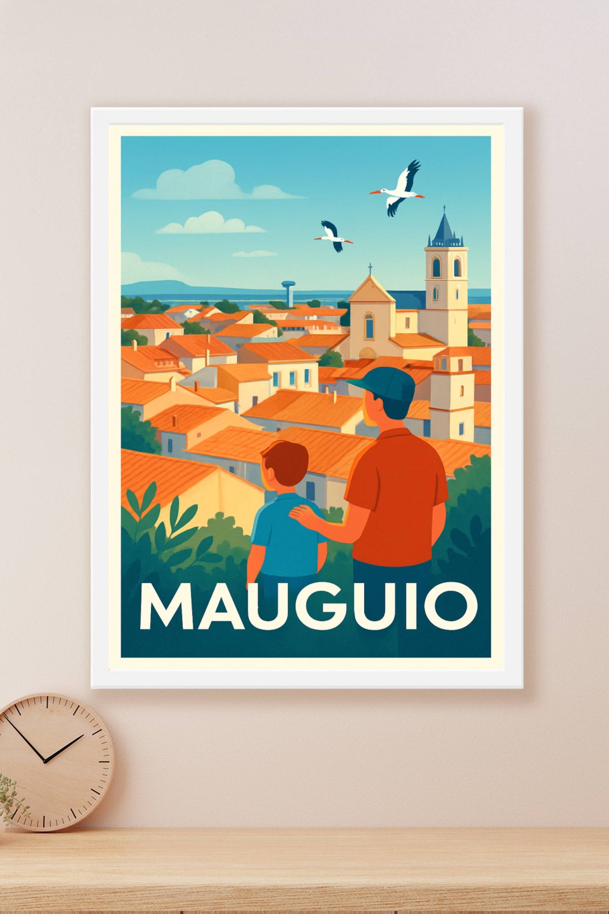 Affiche Mauguio — Instant d'évasion en Occitanie · poster d'art de Mauguio