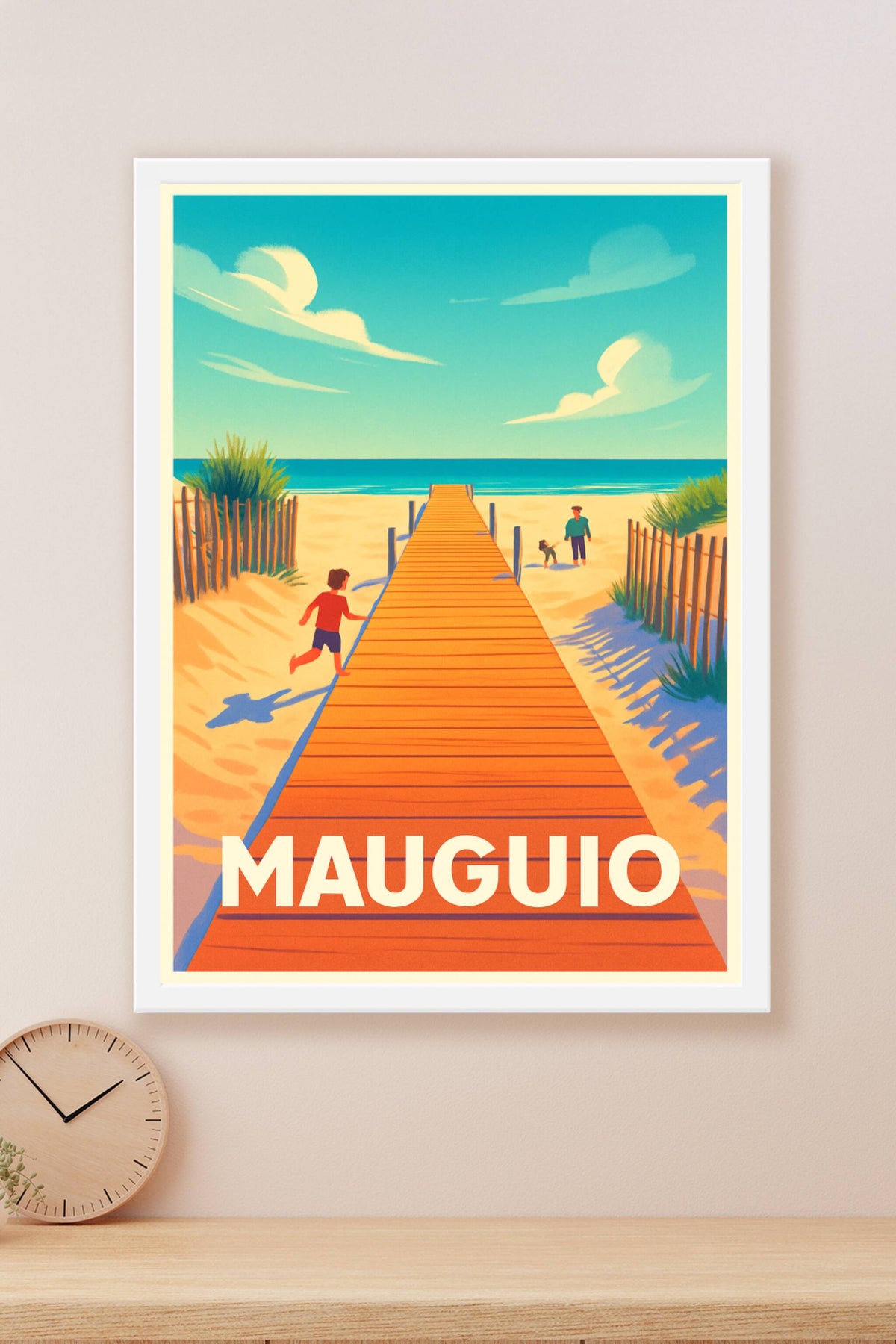 Affiche Mauguio — Évasion estivale sur la plage · poster d'art de Mauguio