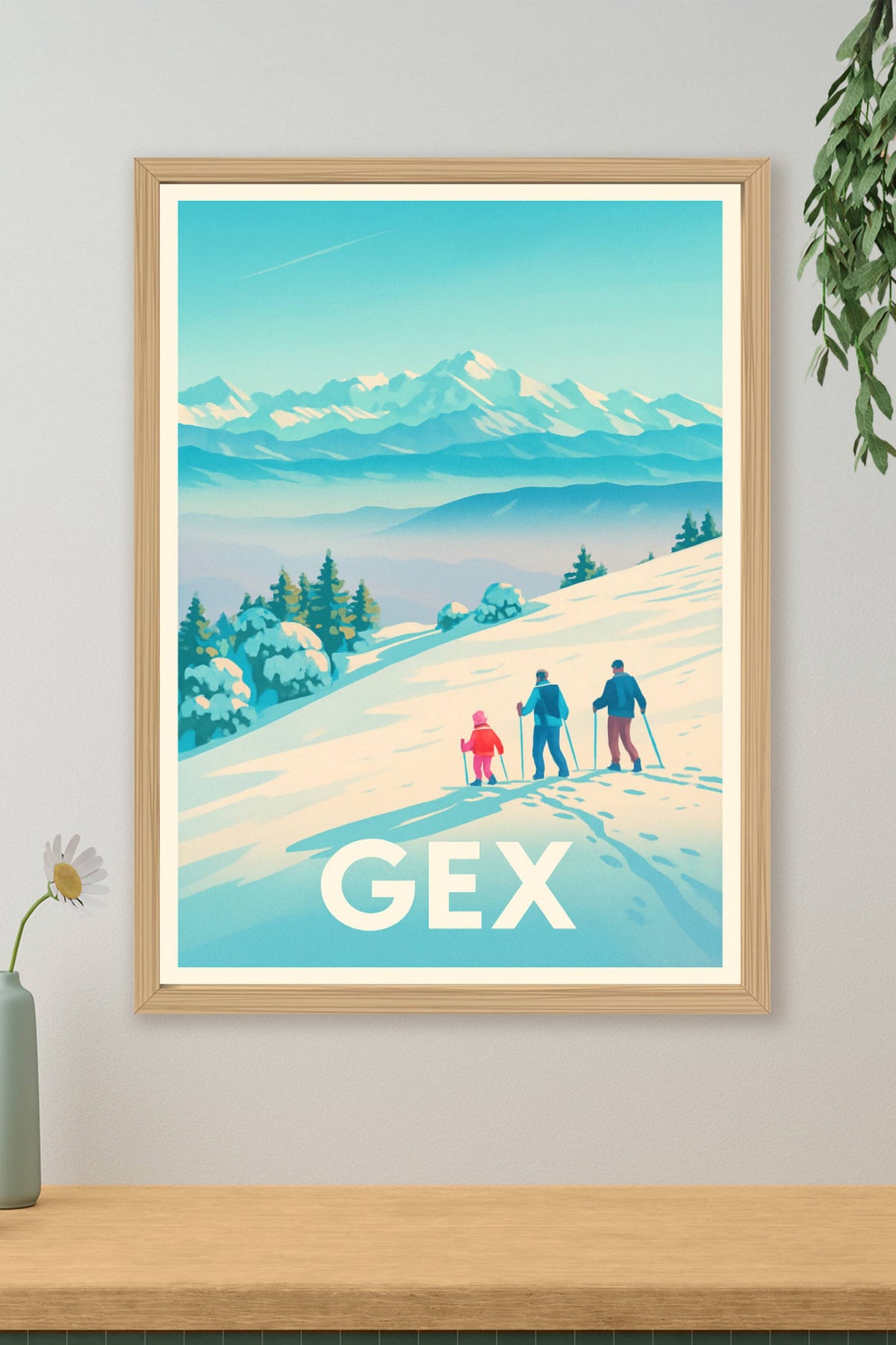 Affiche Gex — Évasion hivernale au cœur des montagnes · poster d'art de Gex