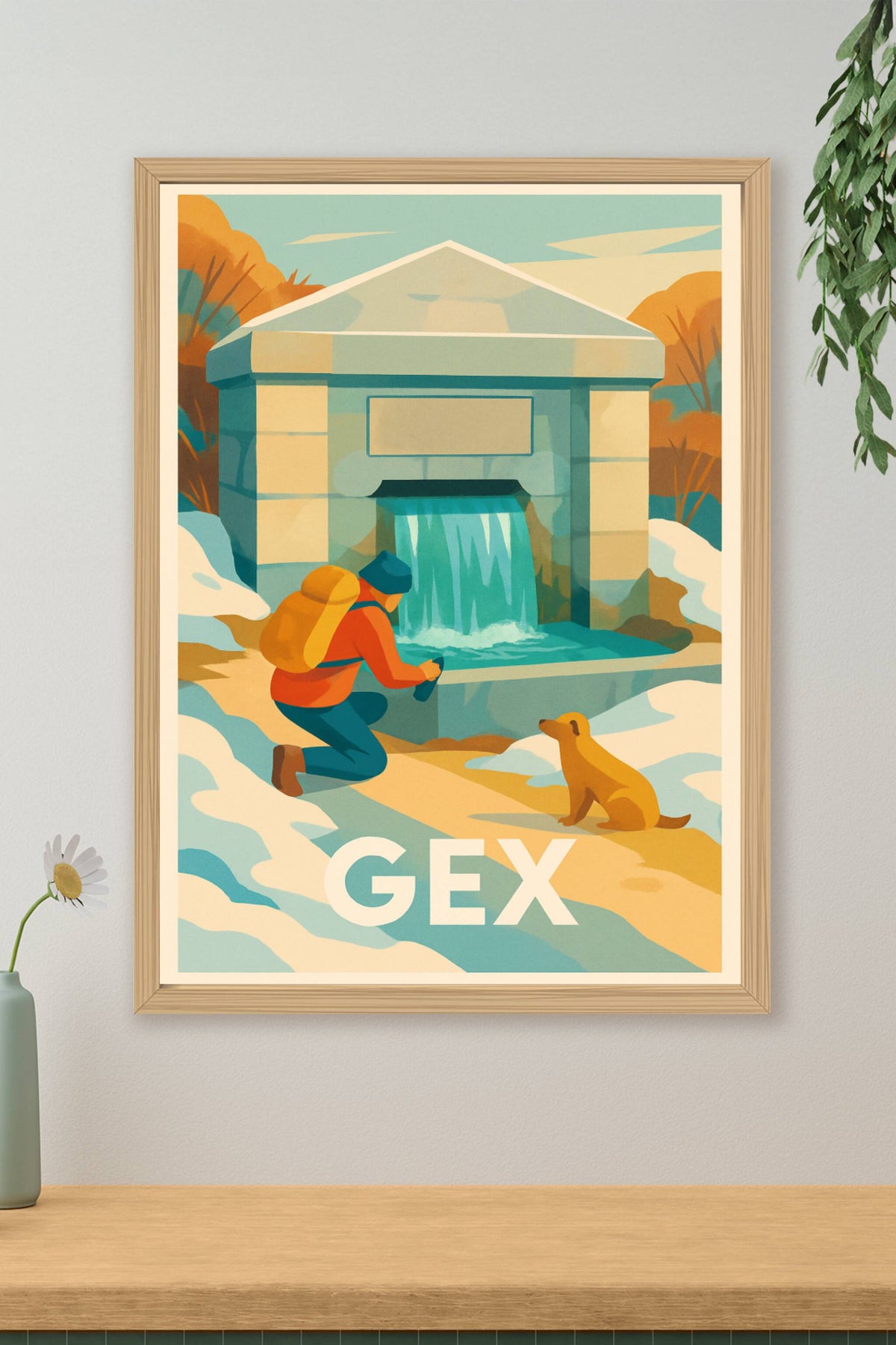 Affiche Gex — Escapade hivernale au cœur de la nature · poster d'art de Gex