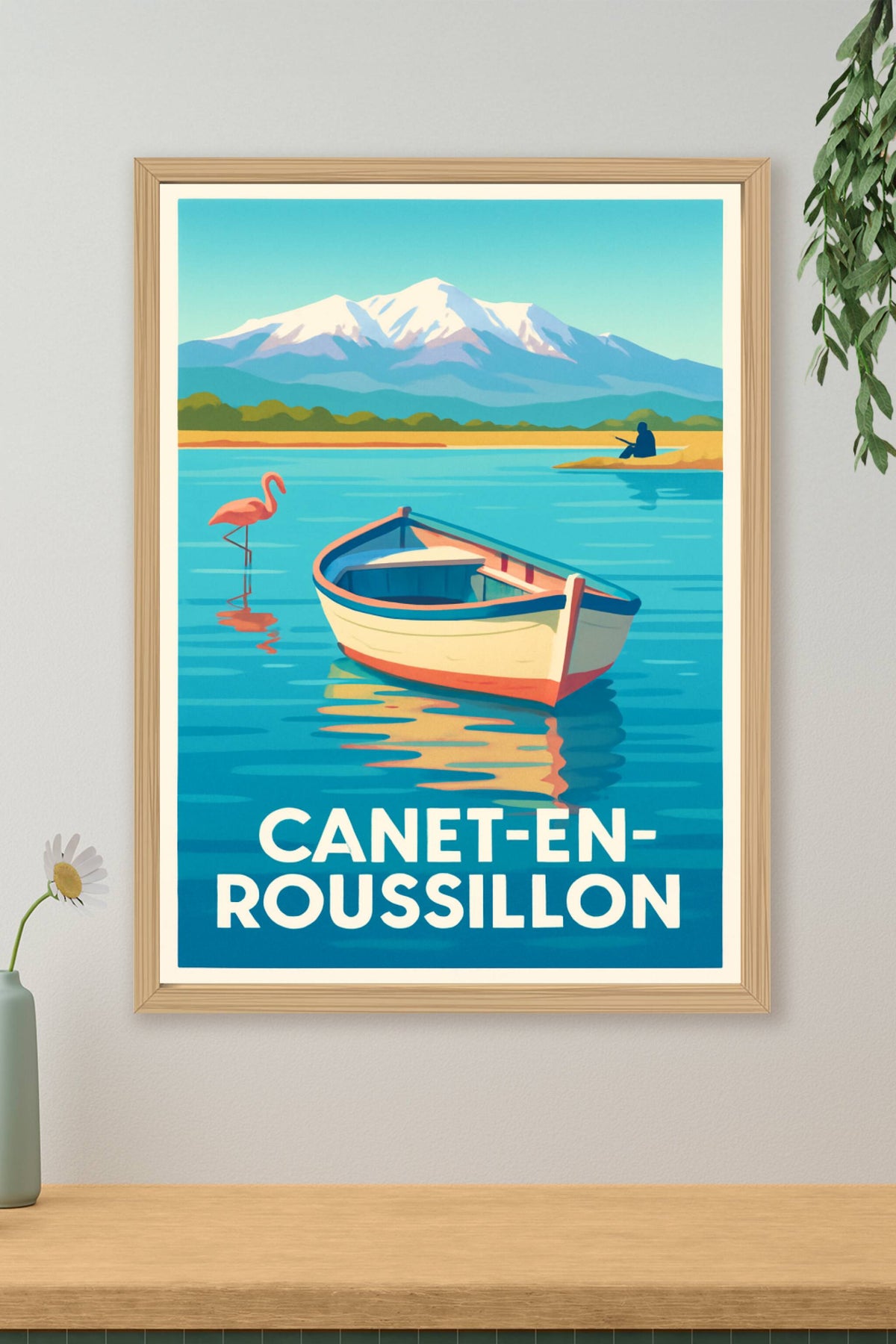 Affiche Canet-en-Roussillon — Évasion au bord de l'eau · poster d'art de Canet-en-Roussillon