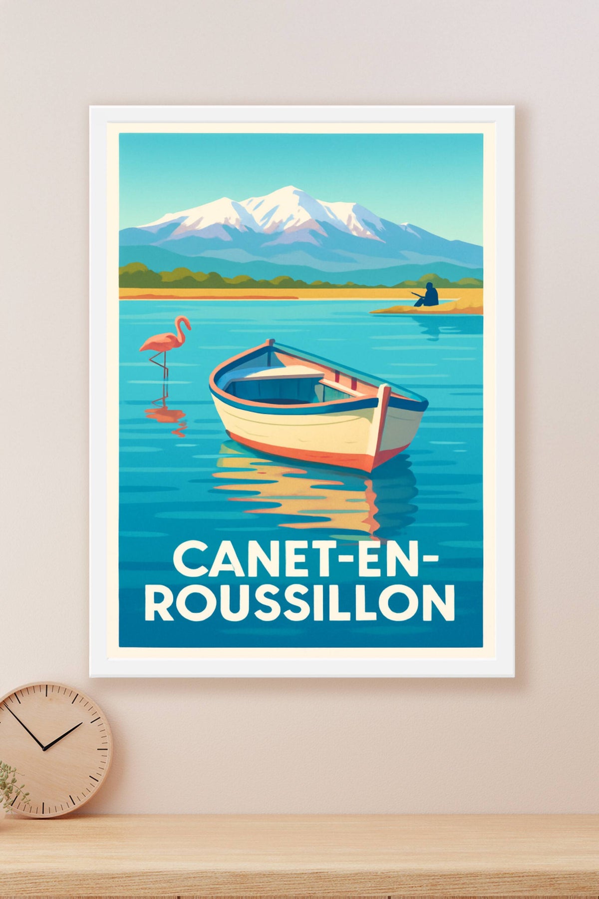 Affiche Canet-en-Roussillon — Évasion au bord de l'eau · poster d'art de Canet-en-Roussillon