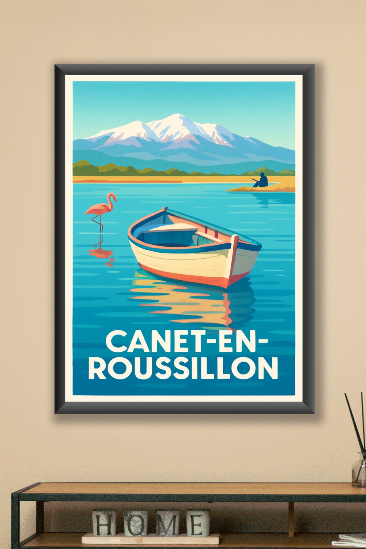 Affiche Canet-en-Roussillon — Évasion au bord de l'eau · poster d'art de Canet-en-Roussillon