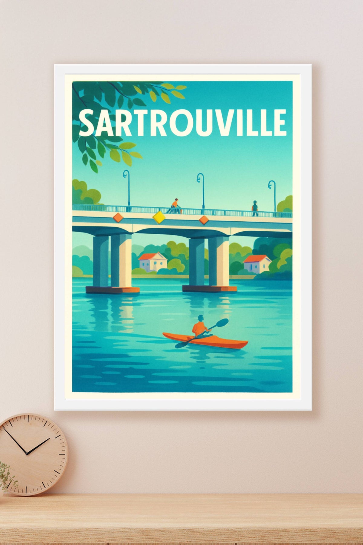 Affiche Sartrouville — Évasion au fil de l'eau · poster d'art de Sartrouville