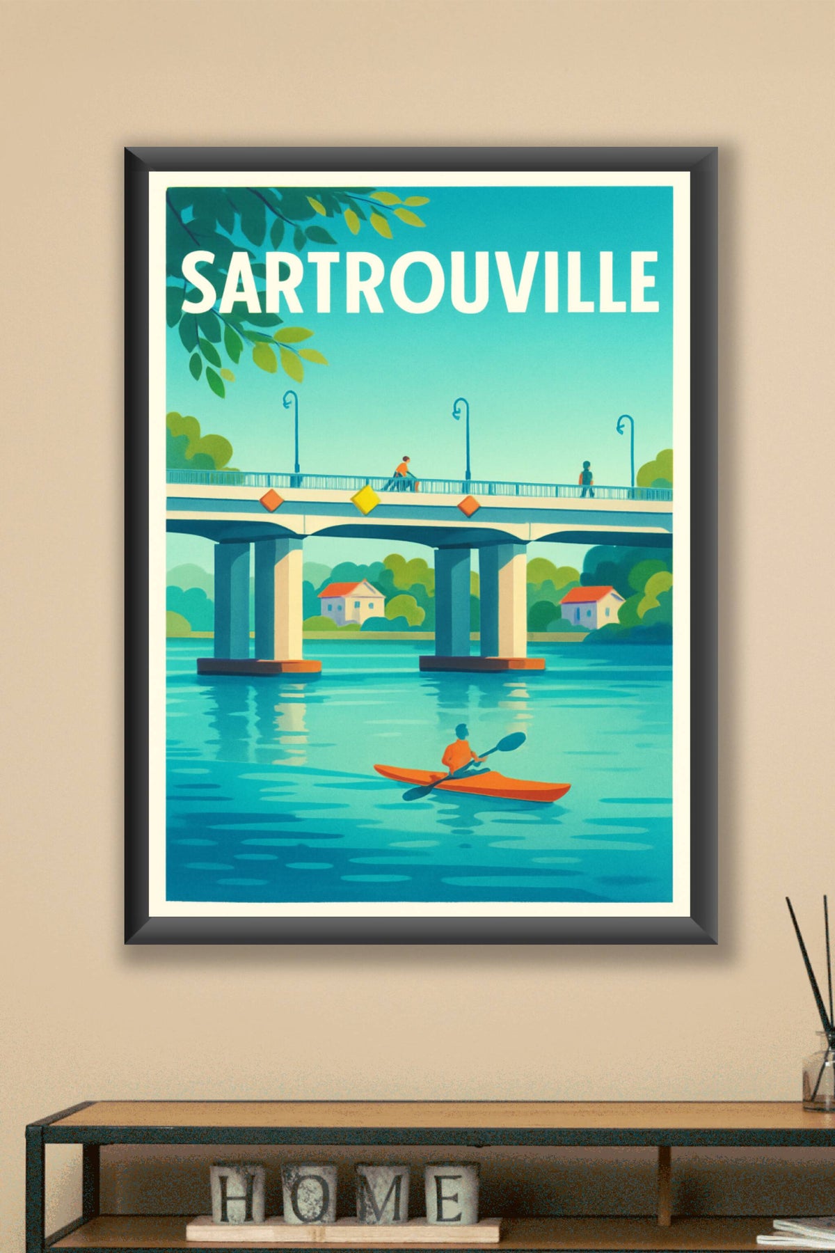 Affiche Sartrouville — Évasion au fil de l'eau · poster d'art de Sartrouville