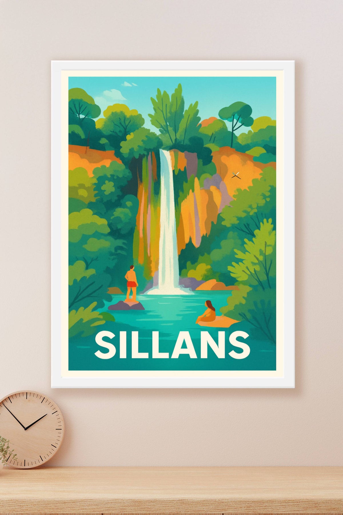 Affiche Sillans — Évasion au cœur de la nature et ses cascades · poster d'art de Sillans