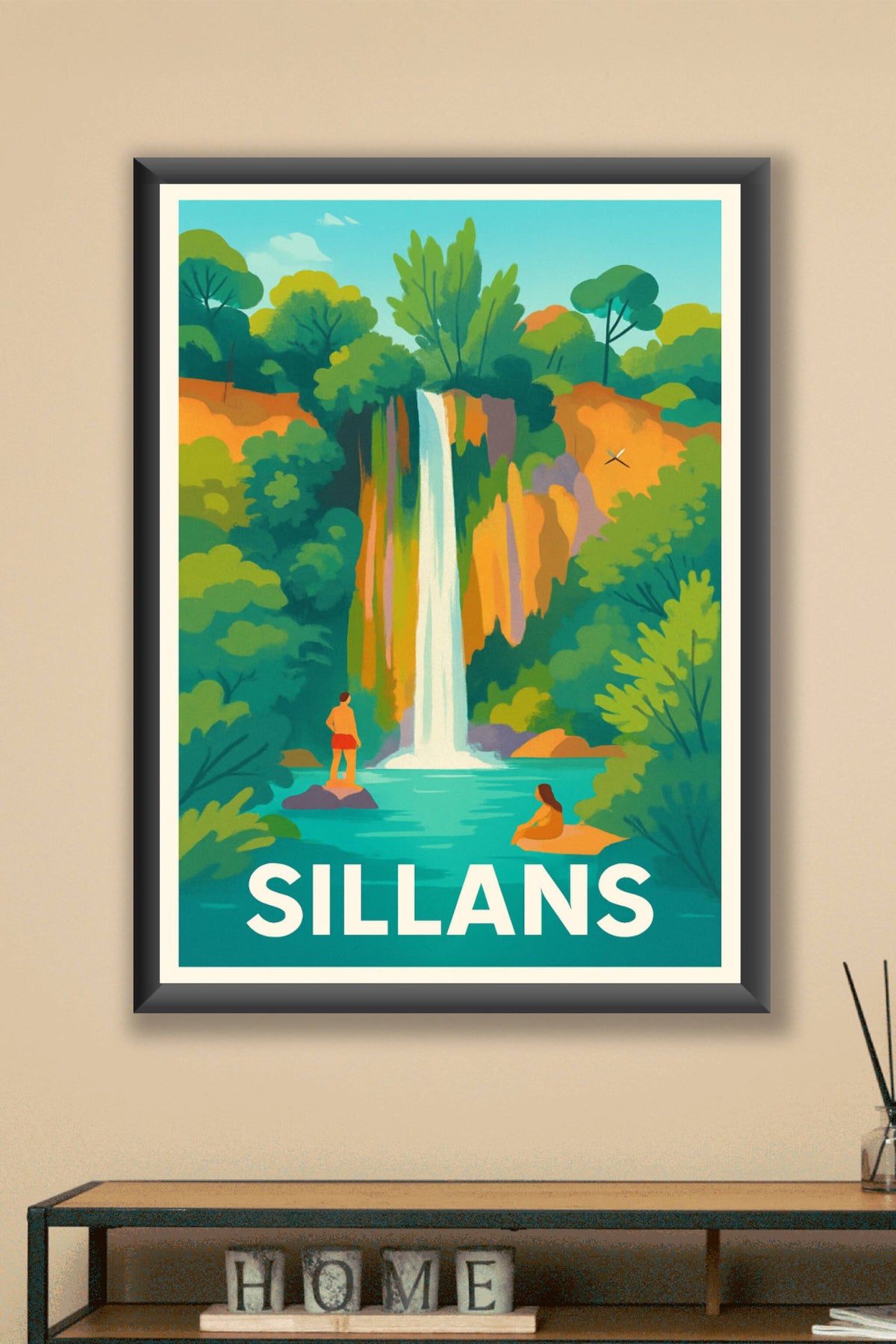 Affiche Sillans — Évasion au cœur de la nature et ses cascades · poster d'art de Sillans