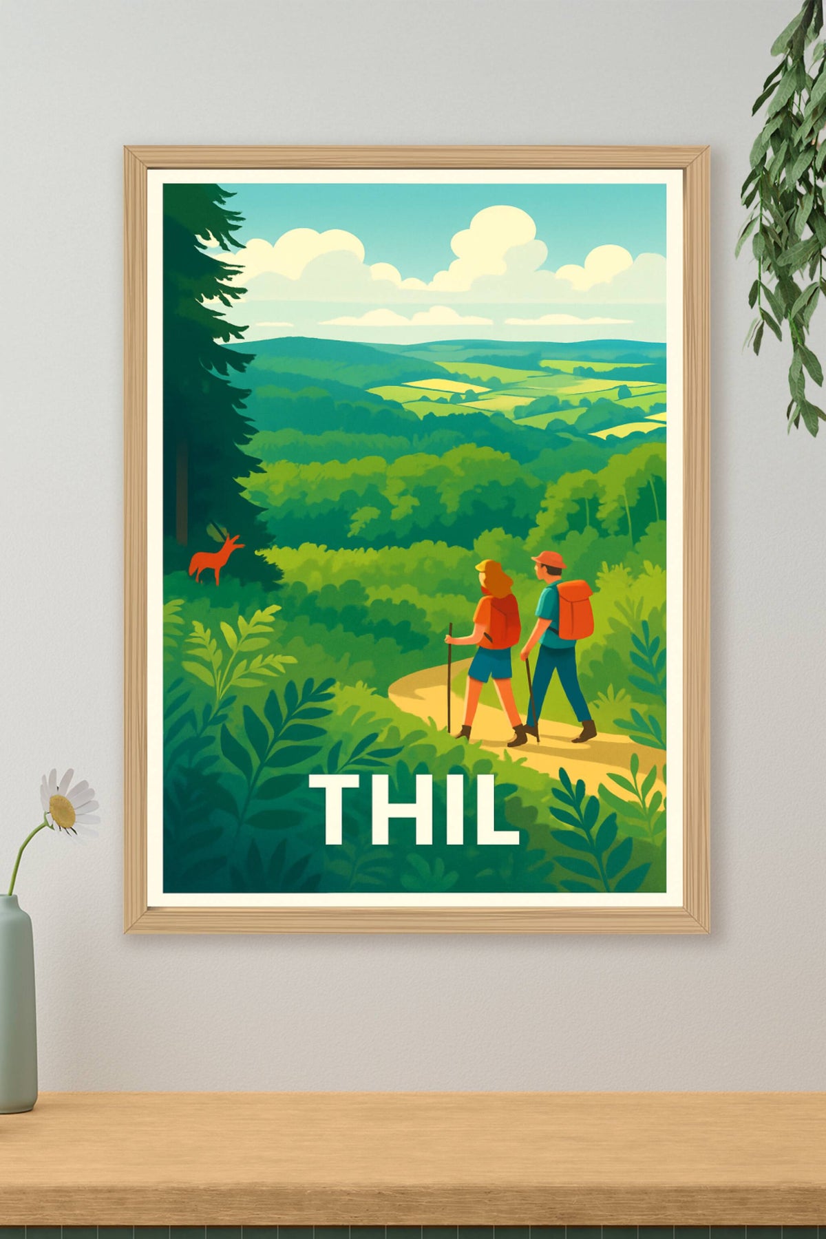 Affiche Thil — Évasion nature et randonnée · poster d'art de Thil