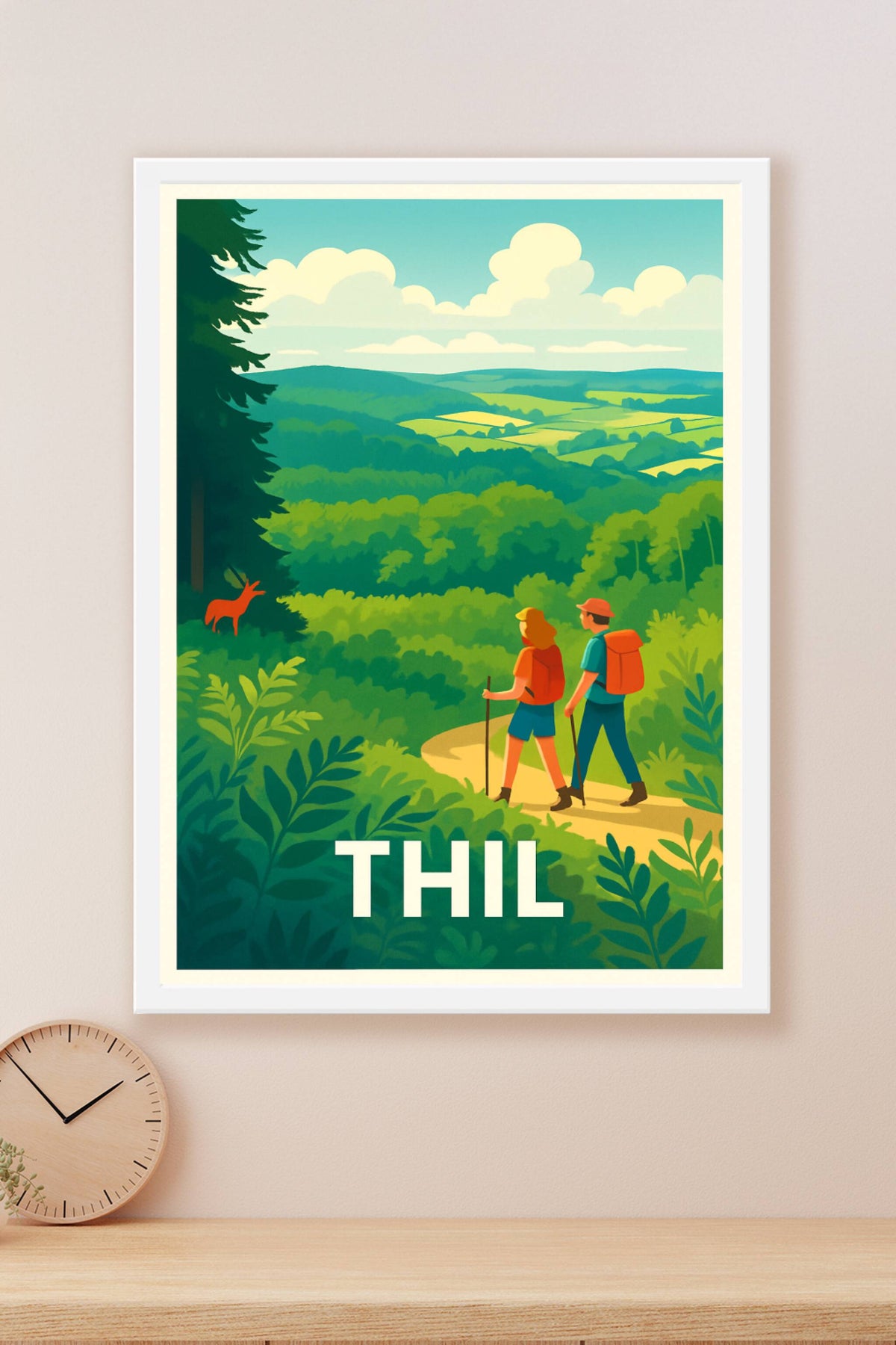 Affiche Thil — Évasion nature et randonnée · poster d'art de Thil