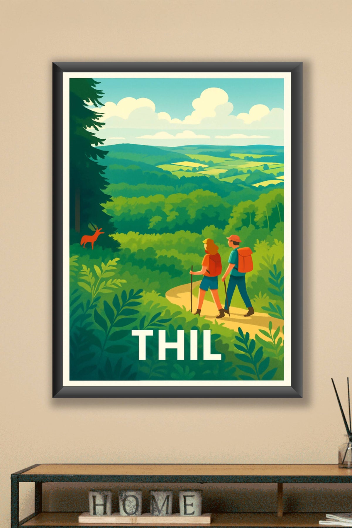 Affiche Thil — Évasion nature et randonnée · poster d'art de Thil