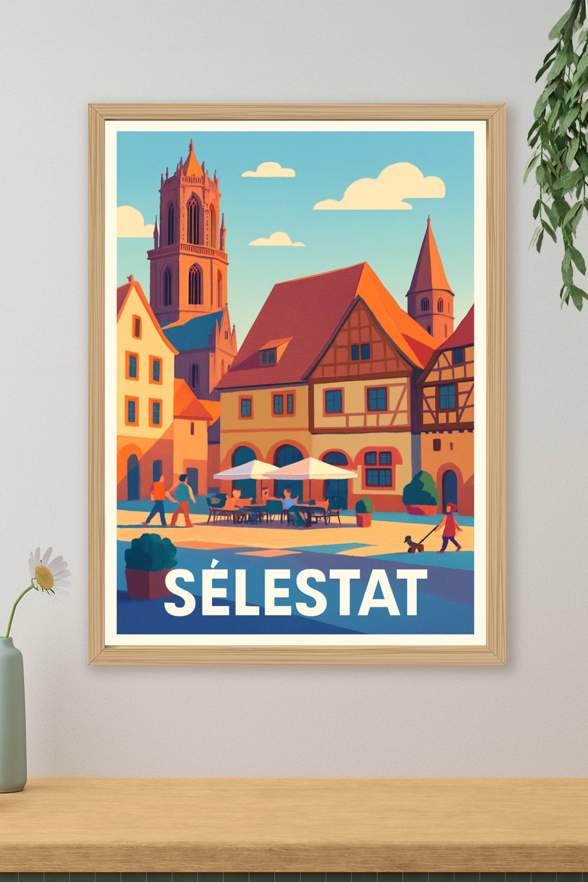 Affiche Sélestat — Charme et douceur de la vieille ville · poster d'art de Sélestat