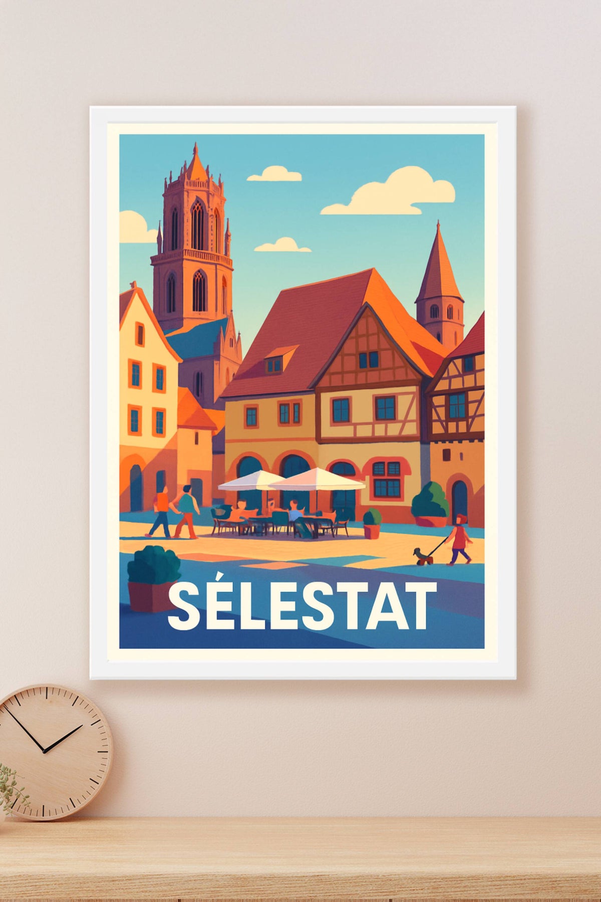 Affiche Sélestat — Charme et douceur de la vieille ville · poster d'art de Sélestat