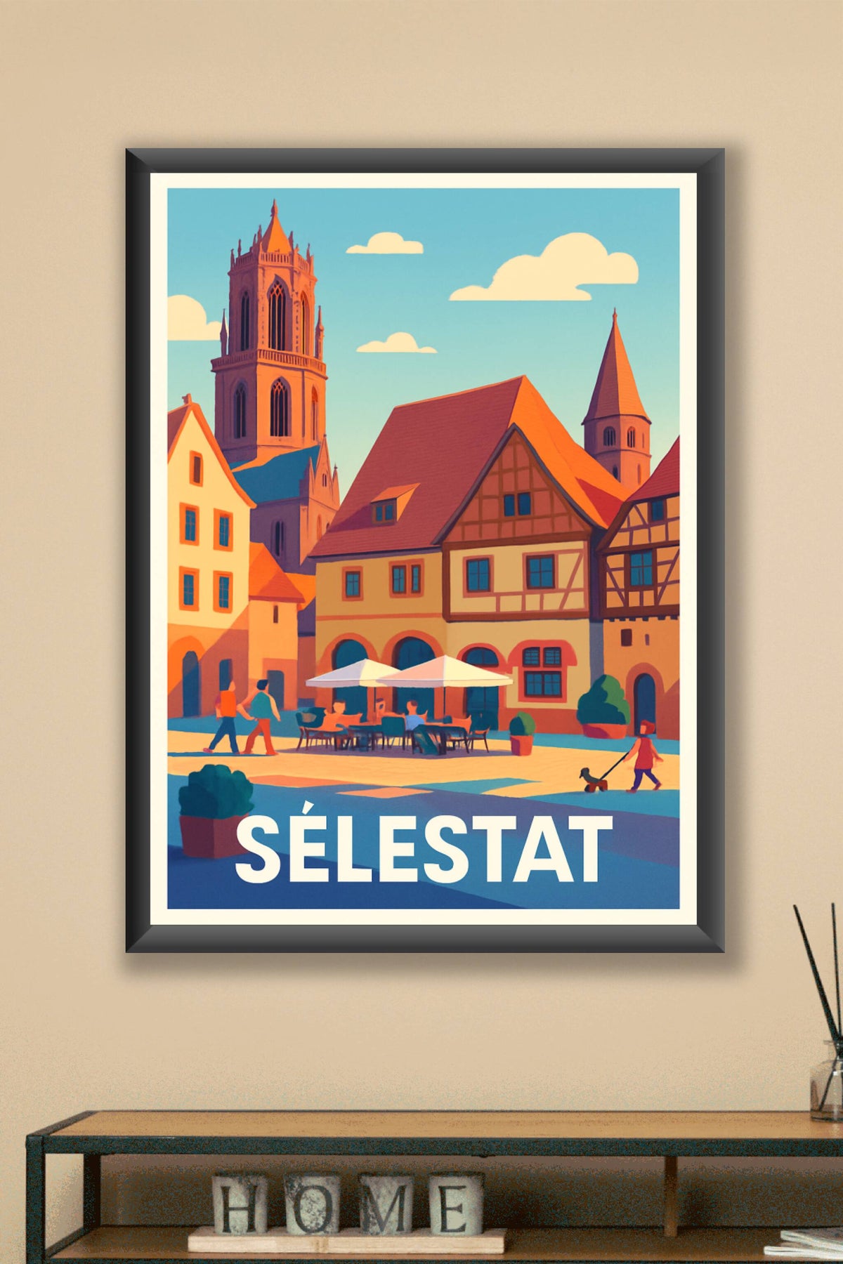 Affiche Sélestat — Charme et douceur de la vieille ville · poster d'art de Sélestat
