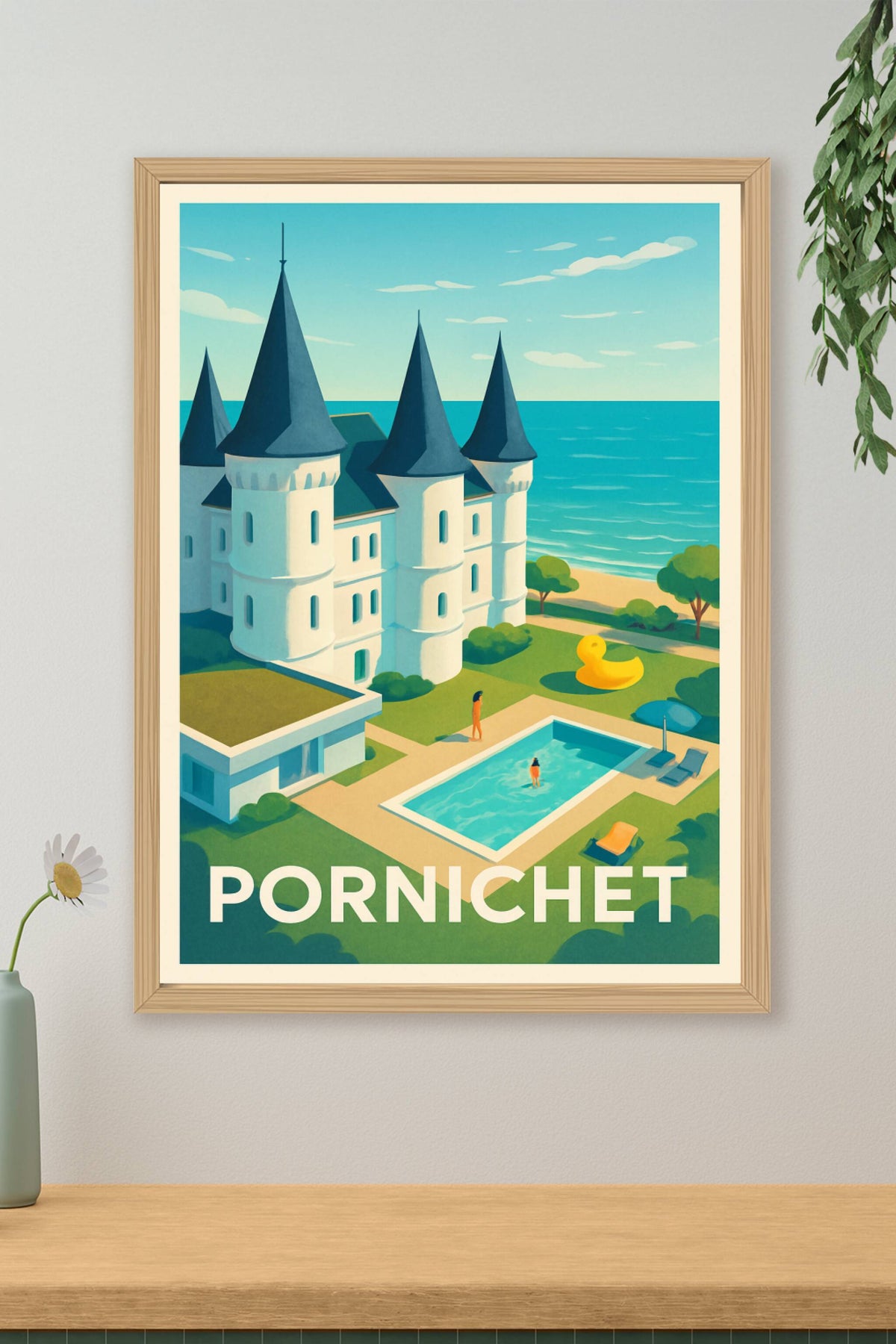 Affiche Pornichet — Charme balnéaire et élégance historique · poster d'art de Pornichet