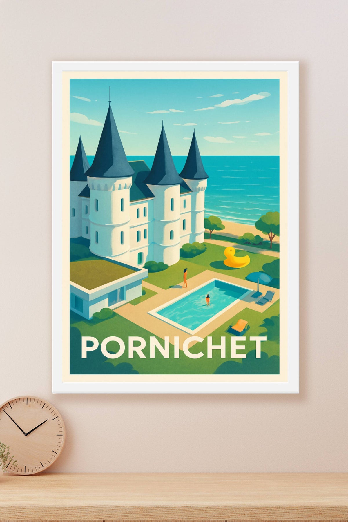 Affiche Pornichet — Charme balnéaire et élégance historique · poster d'art de Pornichet