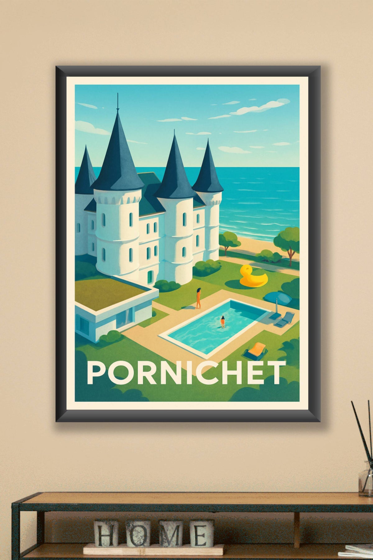 Affiche Pornichet — Charme balnéaire et élégance historique · poster d'art de Pornichet
