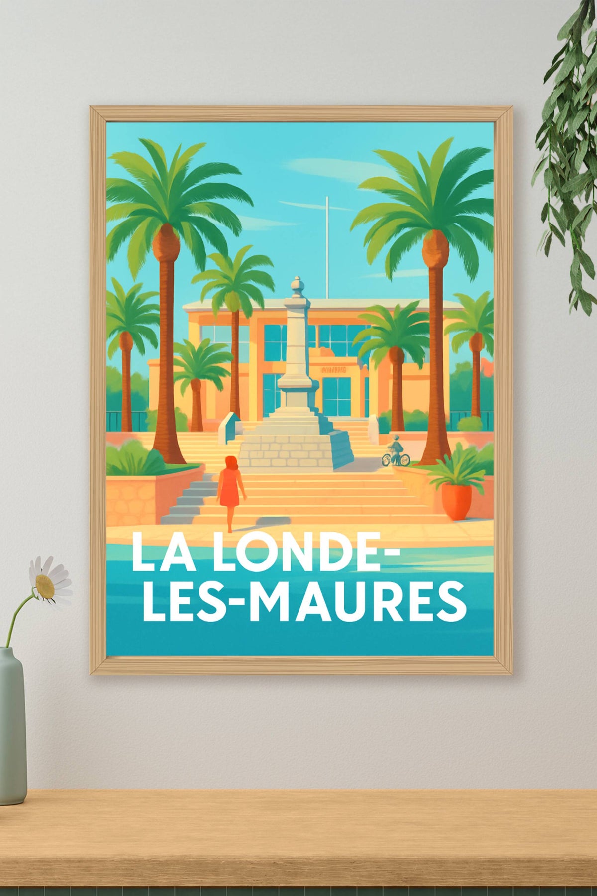 Affiche La Londe-les-Maures — Évasion en bord de mer ensoleillée · poster d'art de La Londe-les-Maures