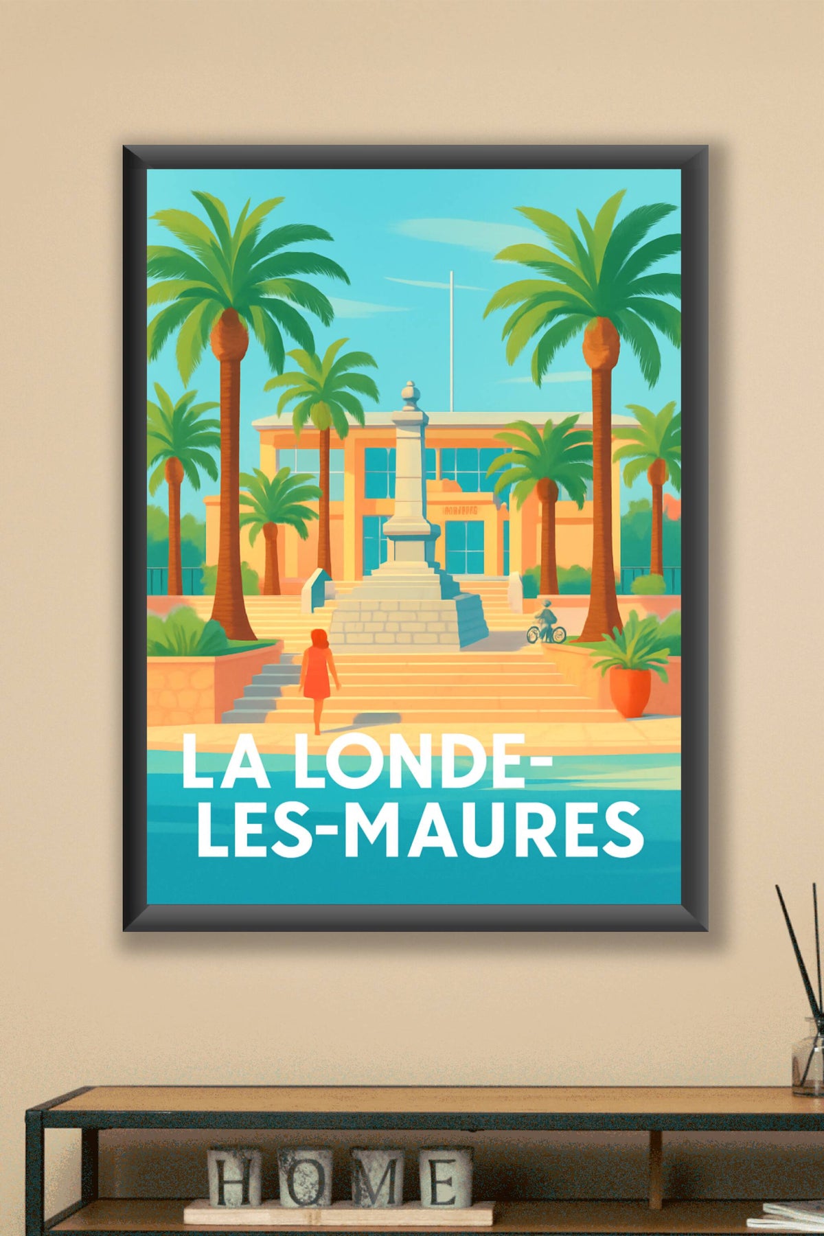 Affiche La Londe-les-Maures — Évasion en bord de mer ensoleillée · poster d'art de La Londe-les-Maures