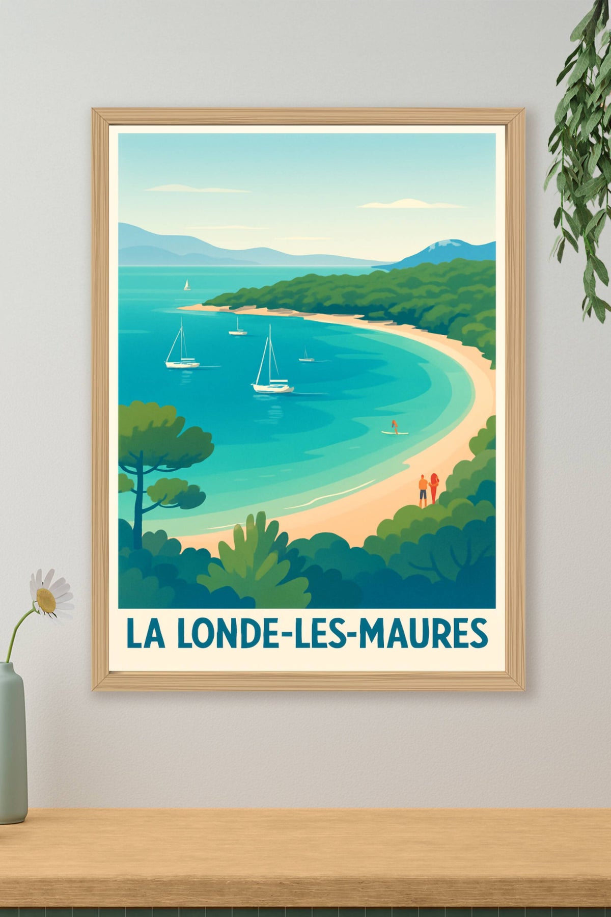 Affiche La Londe-les-Maures — Évasion côtière ensoleillée · poster d'art de La Londe-les-Maures
