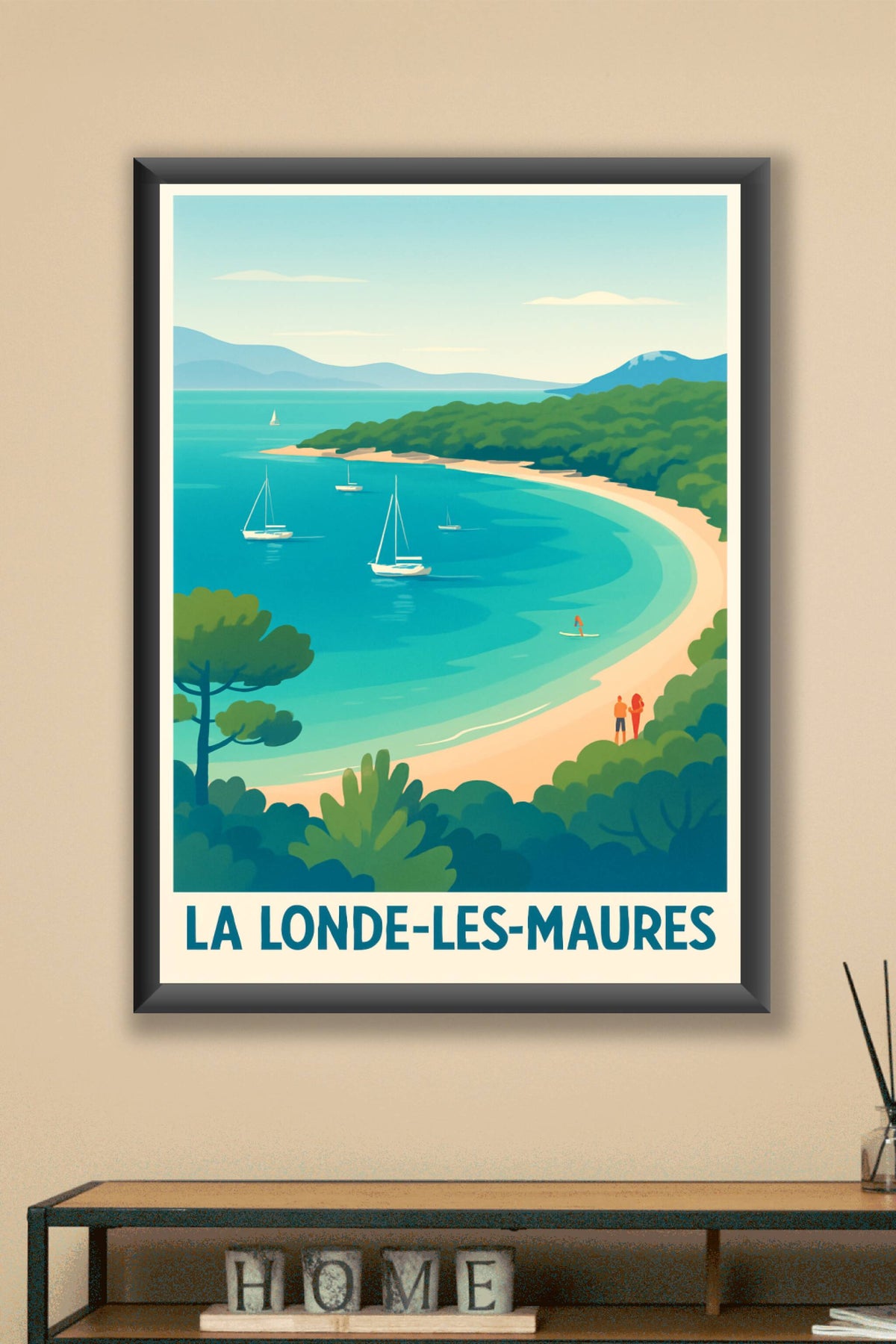 Affiche La Londe-les-Maures — Évasion côtière ensoleillée · poster d'art de La Londe-les-Maures