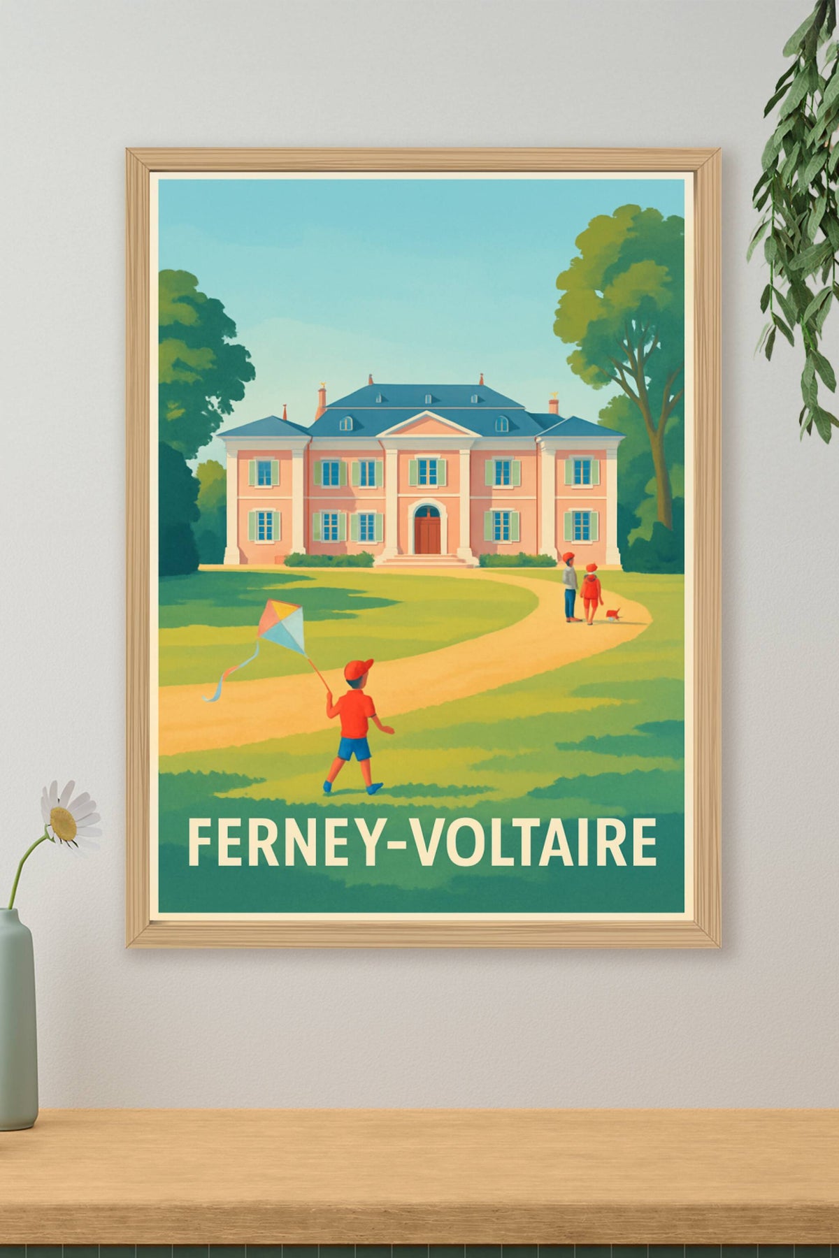 Affiche Ferney-Voltaire — Un souffle d'histoire et de douceur · poster d'art de Ferney-Voltaire
