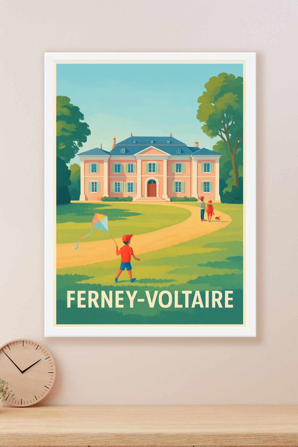 Affiche Ferney-Voltaire — Un souffle d'histoire et de douceur · poster d'art de Ferney-Voltaire