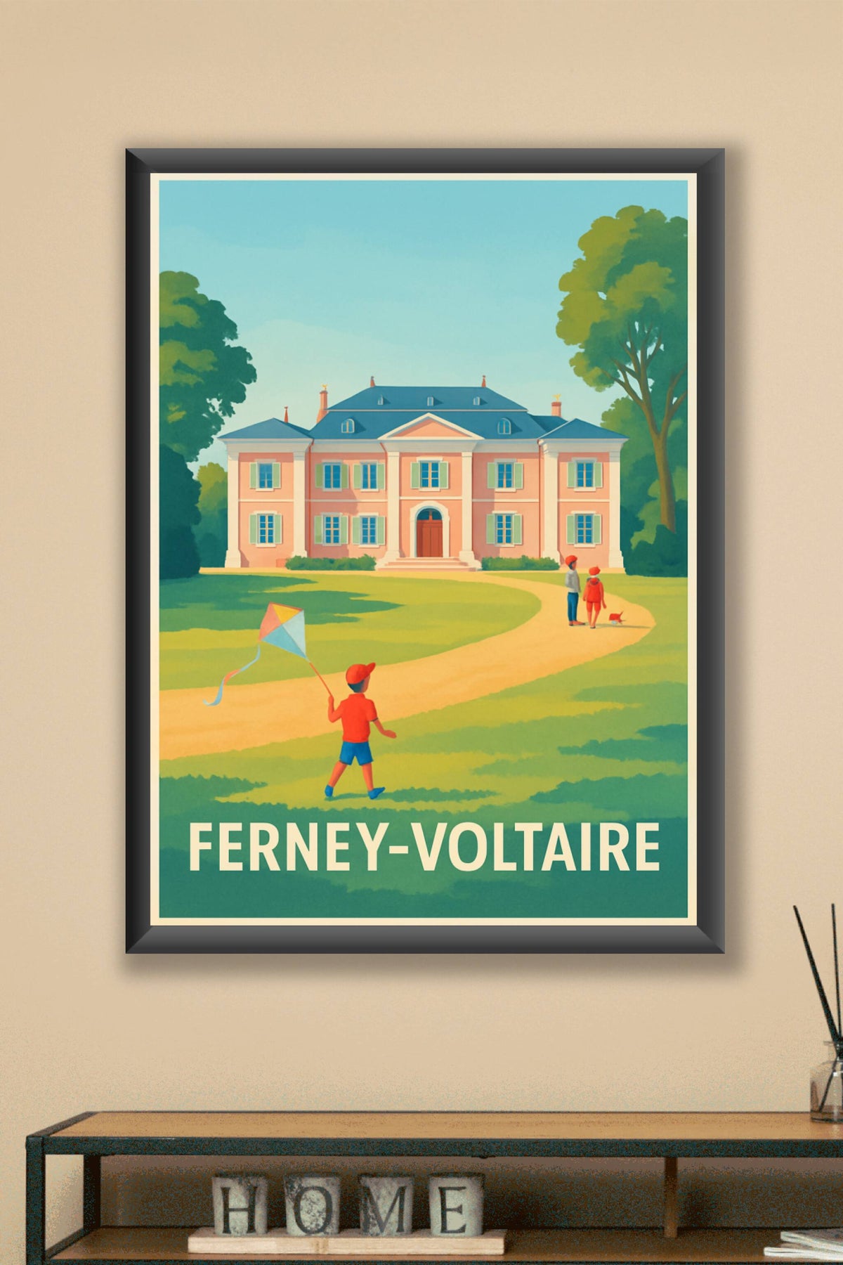 Affiche Ferney-Voltaire — Un souffle d'histoire et de douceur · poster d'art de Ferney-Voltaire