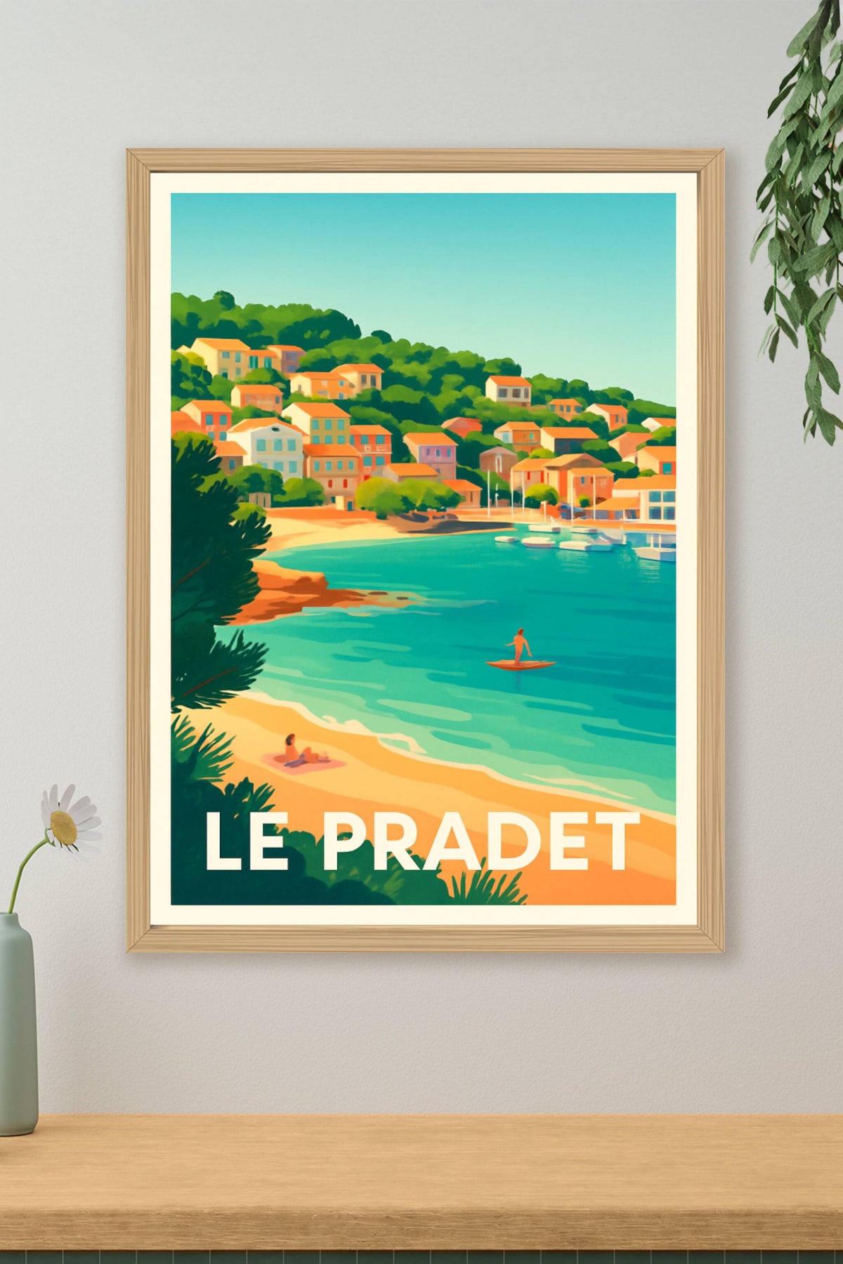 Affiche Lé Pradet — Évasion et douceur méditerranéenne · poster d'art de Lé Pradet